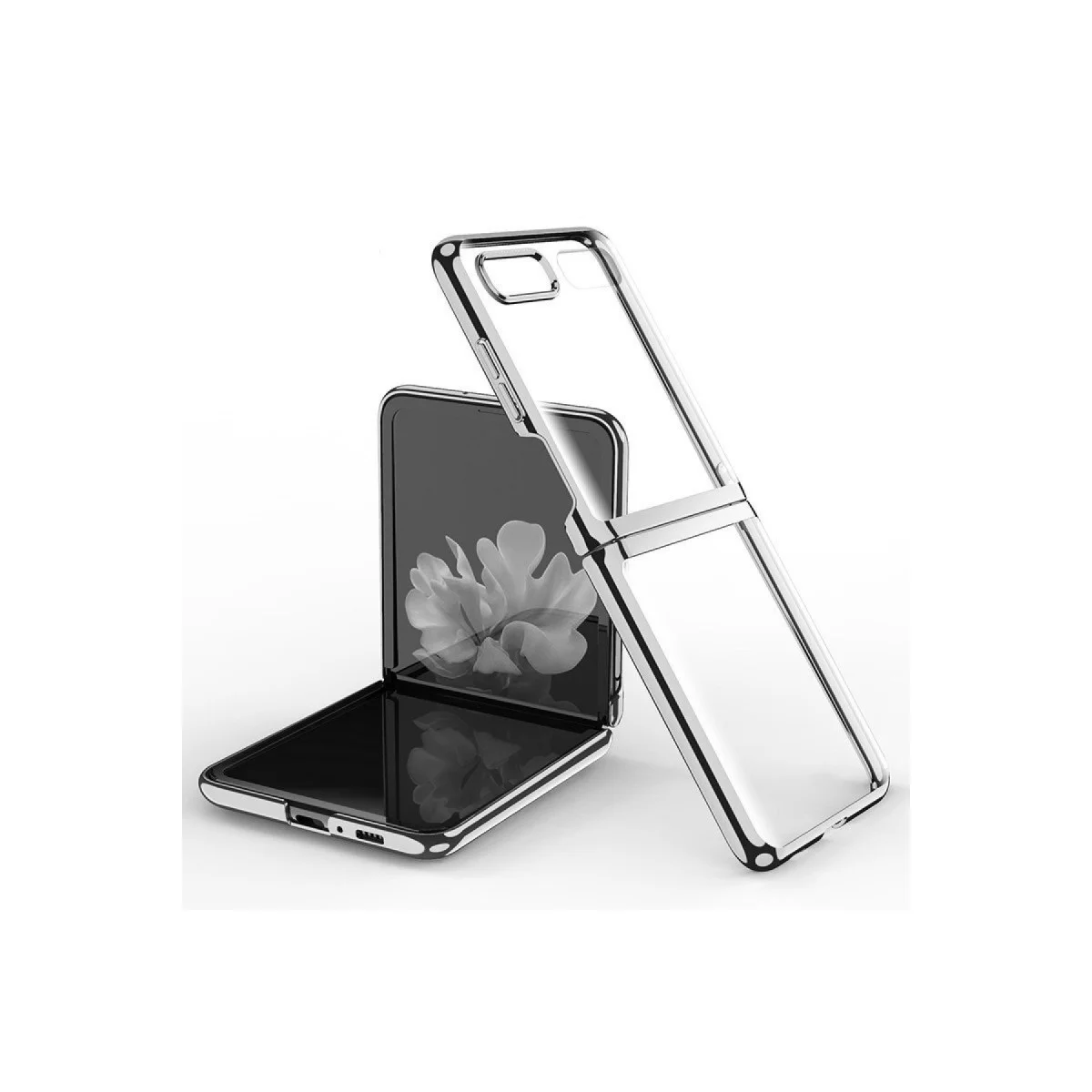 Galaxy Z Flip 4 Fold Element Kapak - Gümüş Kılıf