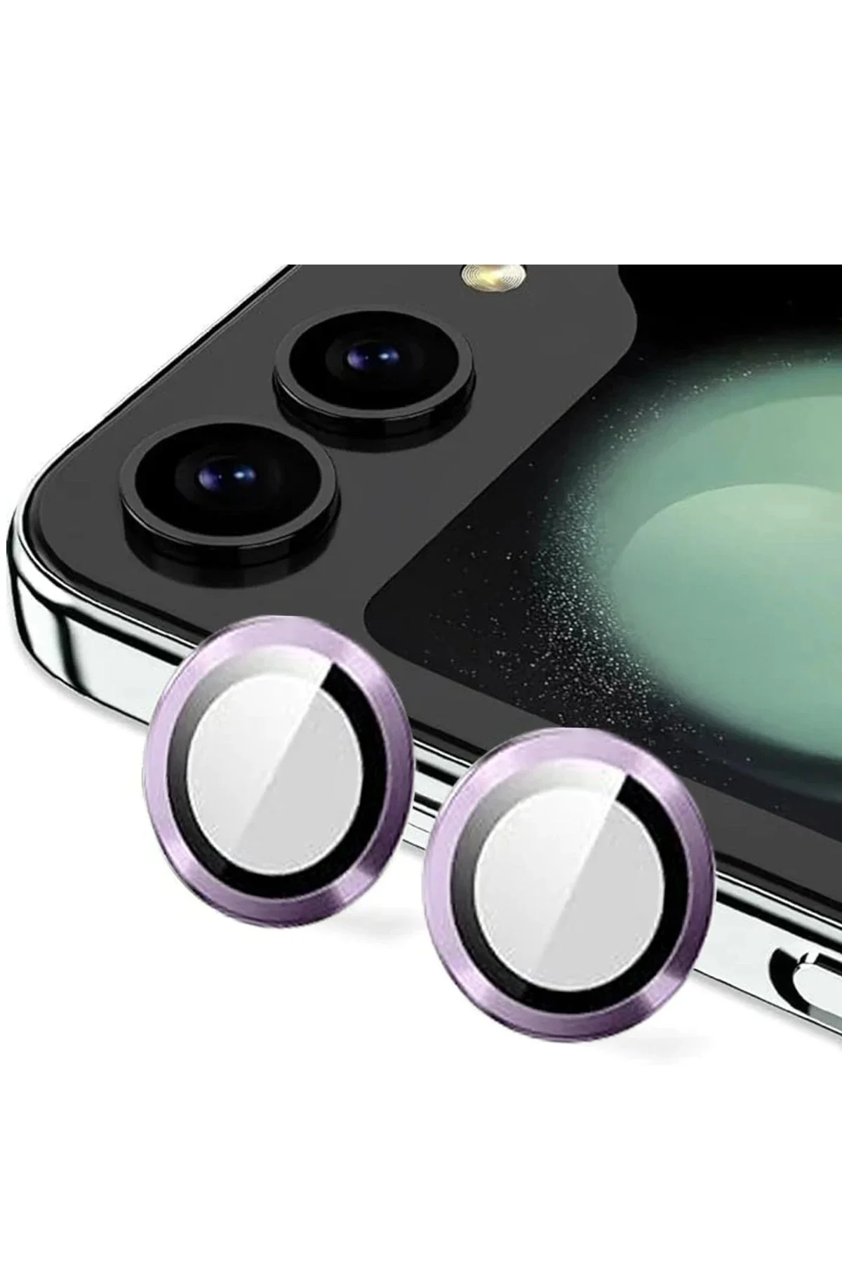 Galaxy Z Flip 5 Valdez Metal Kamera Ls - Derin Mor Galaxy Z Flip 5 Valdez Metal Kamera Ls - Derin Mor