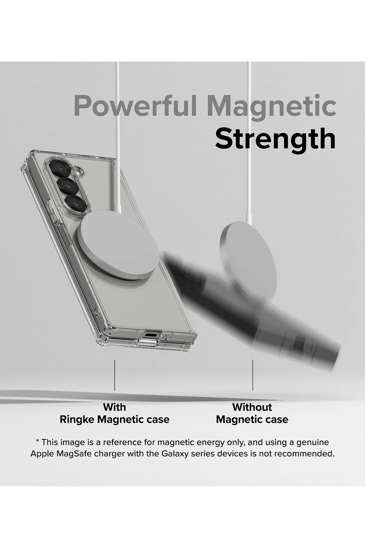 Galaxy Z Fold 7 Mika Sararmaz Şeffaf Sert Magsafe Kılıf