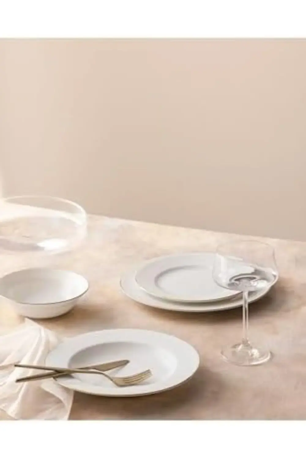 Galena 6 Kişilik 24 Parça Yemek Takımı, Beyaz- 395519