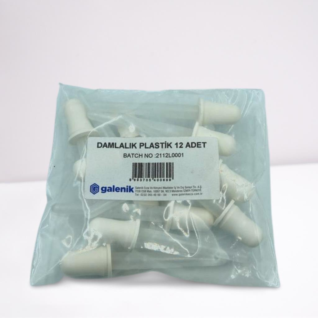 Galenik Galenik Damlalık Plastik 12 Li Paket