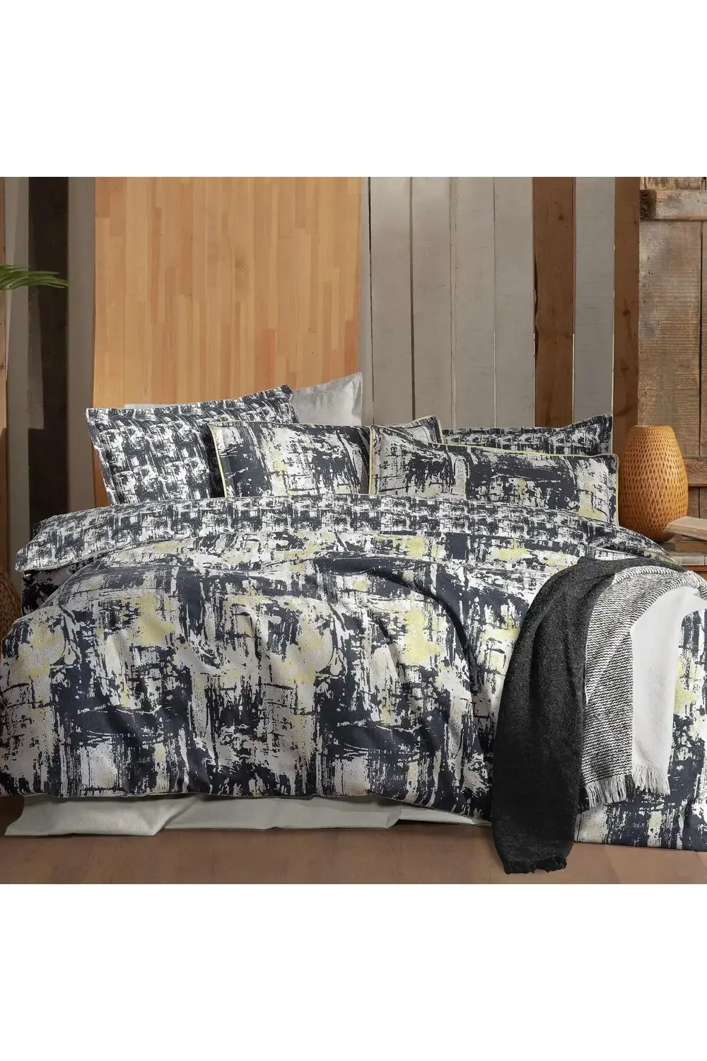 Galiya King Size (Battal Boy) %100 Pamuk Flanel (Pazen) Nevresim