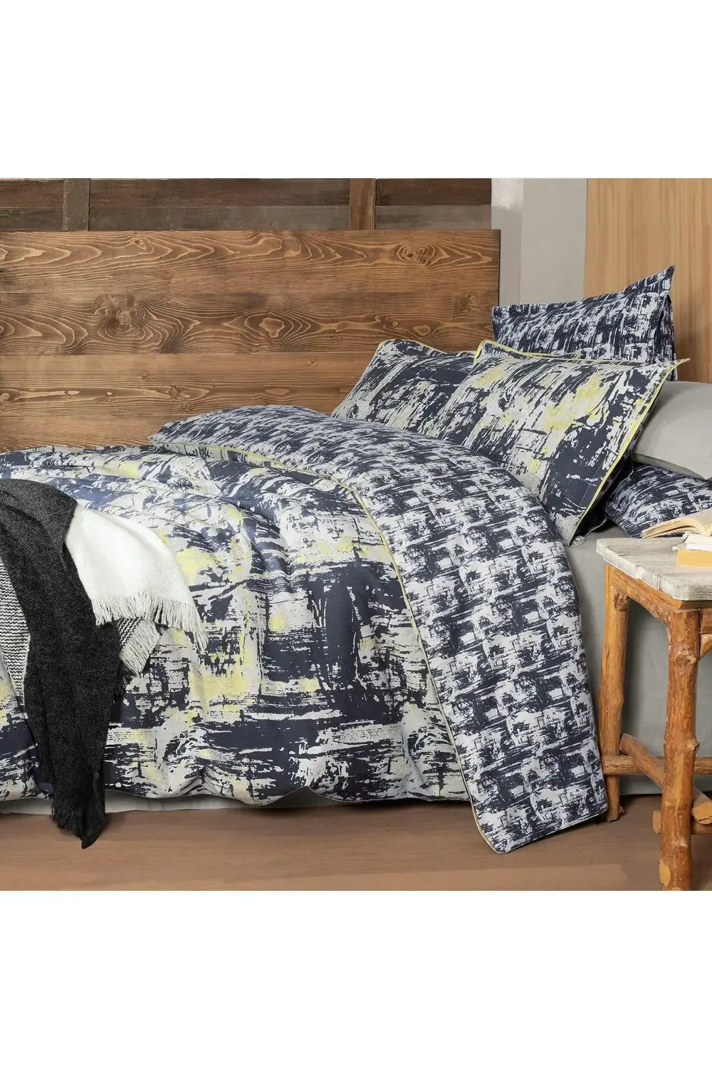 Galiya King Size (Battal Boy) %100 Pamuk Flanel (Pazen) Nevresim