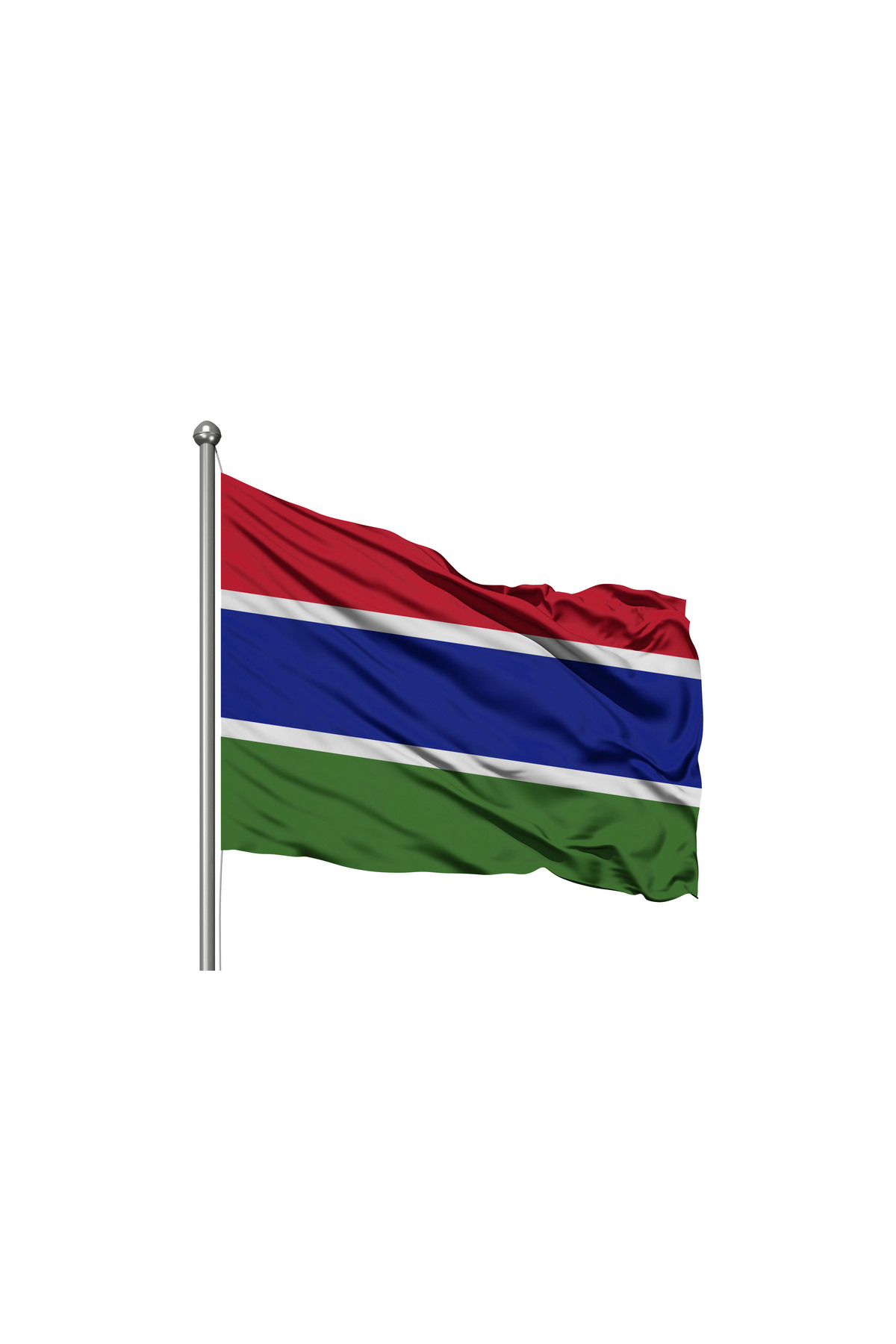 Gambiya Devleti Bayrağı - Premium Raşel Kumaş 10x15m