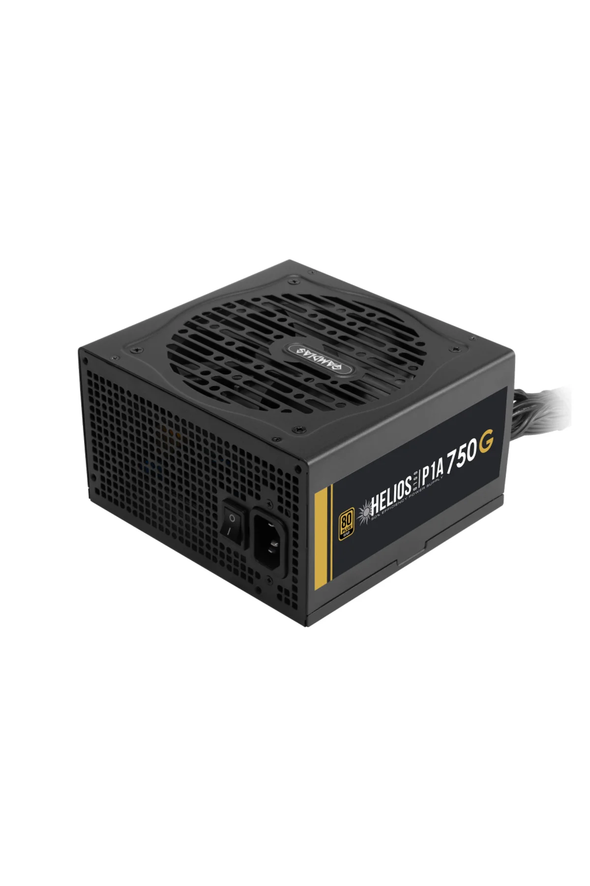 GAMDIAS HELIOS P1A-750G, 750W, 80+ Gold, Aktif PFC, GAMING, ATX, 