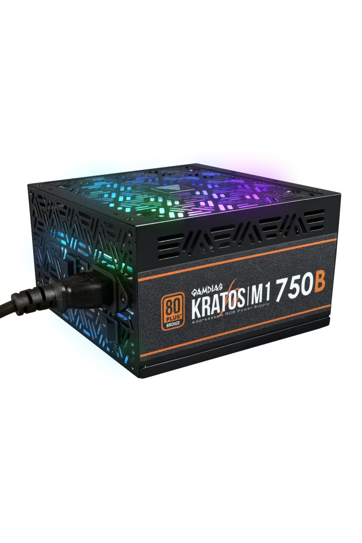 GAMDIAS KRATOS M1-750B, 750W, 80+ Bronze, Aktif PFC, RGB, GAMING, ATX, Power Supply (PSU)