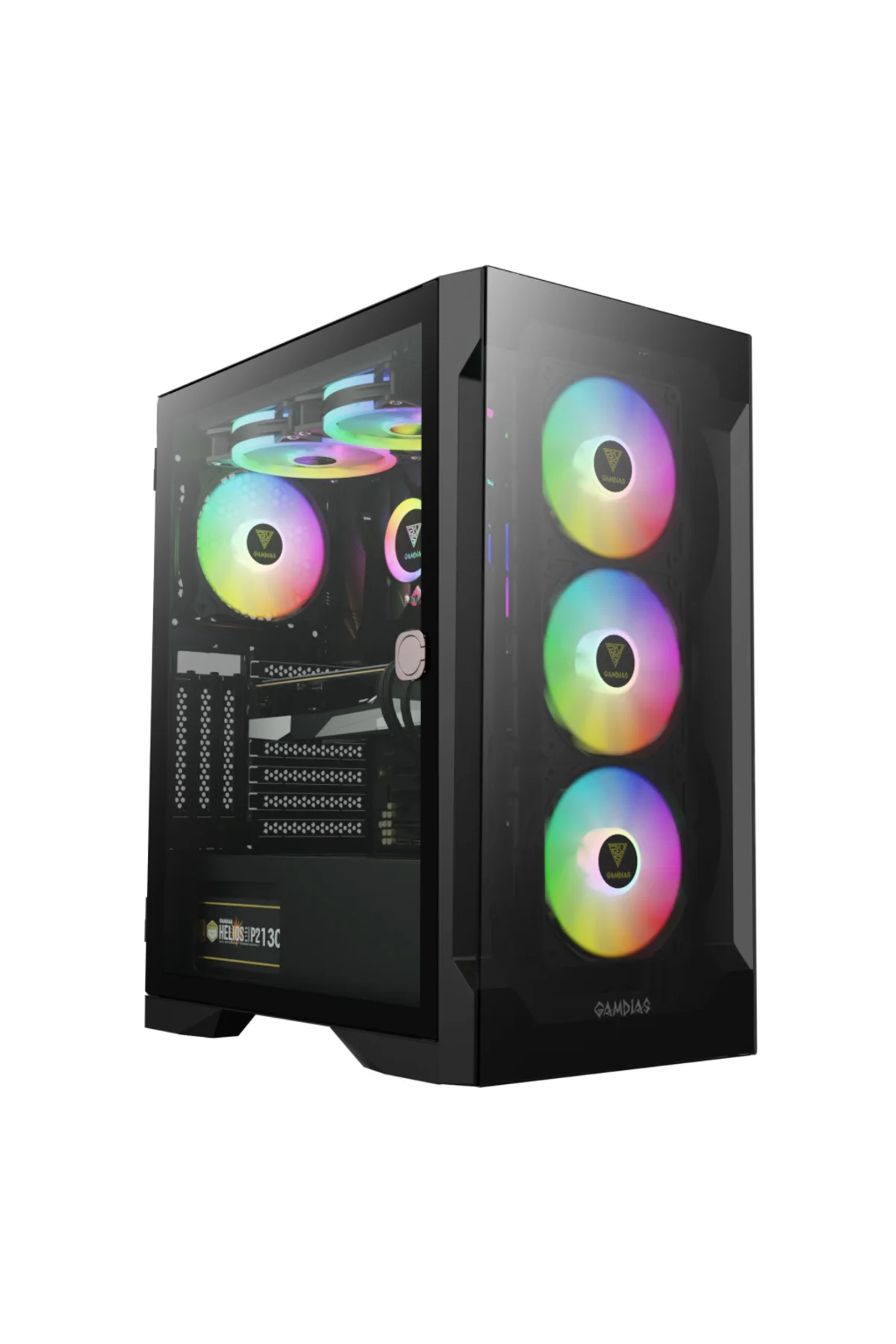 GAMDIAS TALOS E2 Elite, 850W, 80+ Bronze, Tempered Glass, ARGB, ATX GAMING KASA