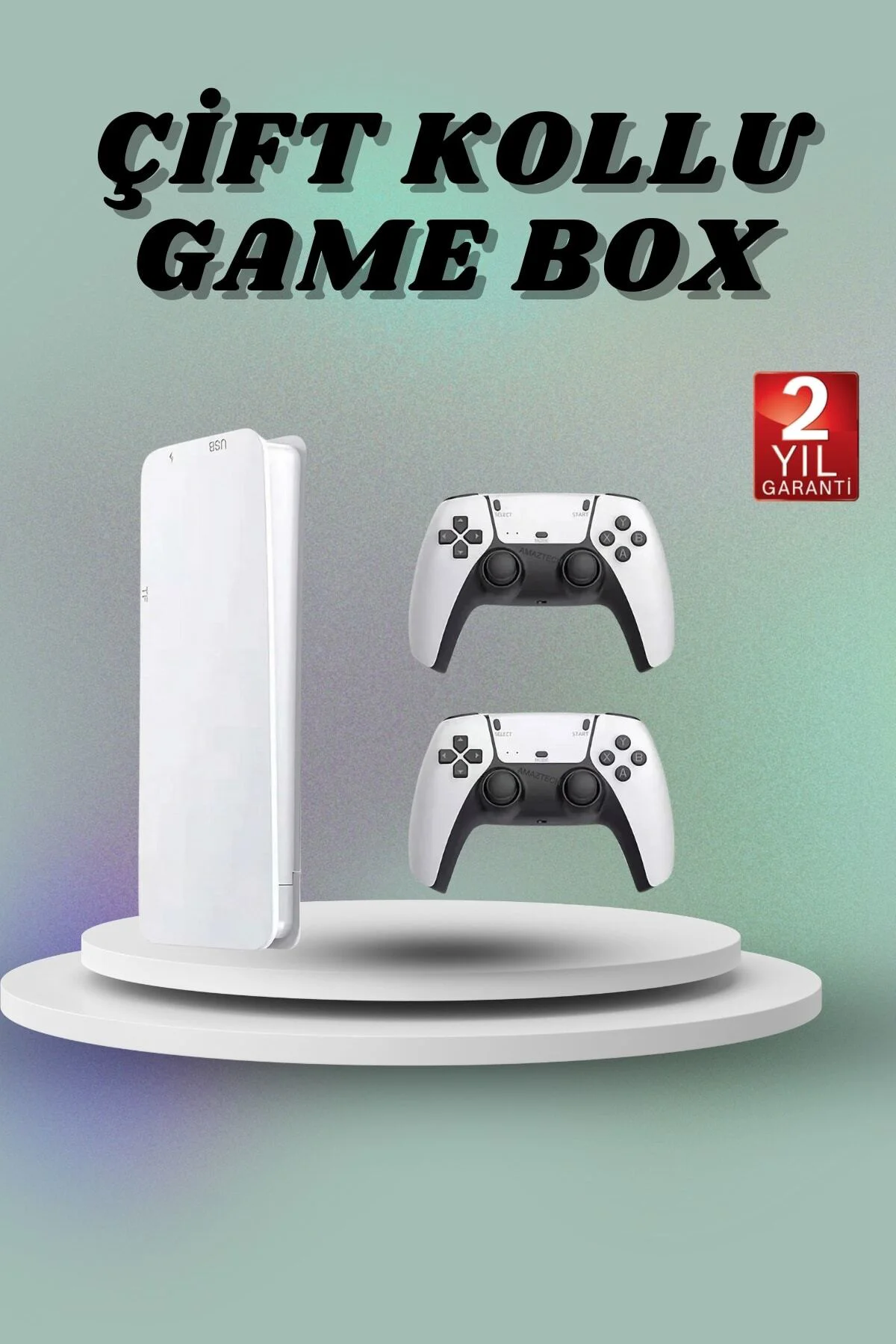 Game Box 3D Çift Oyun Kollu 4K HD Ekran 20000'den Fazla Oyun Seçe