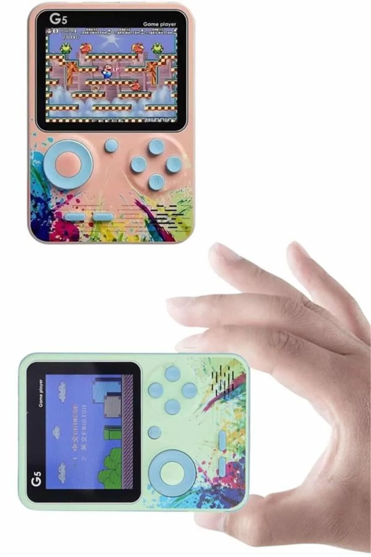 Game Box Oyun Konsolu 500 Retro Oyunlu Mini Taşınabilir 3 İnç