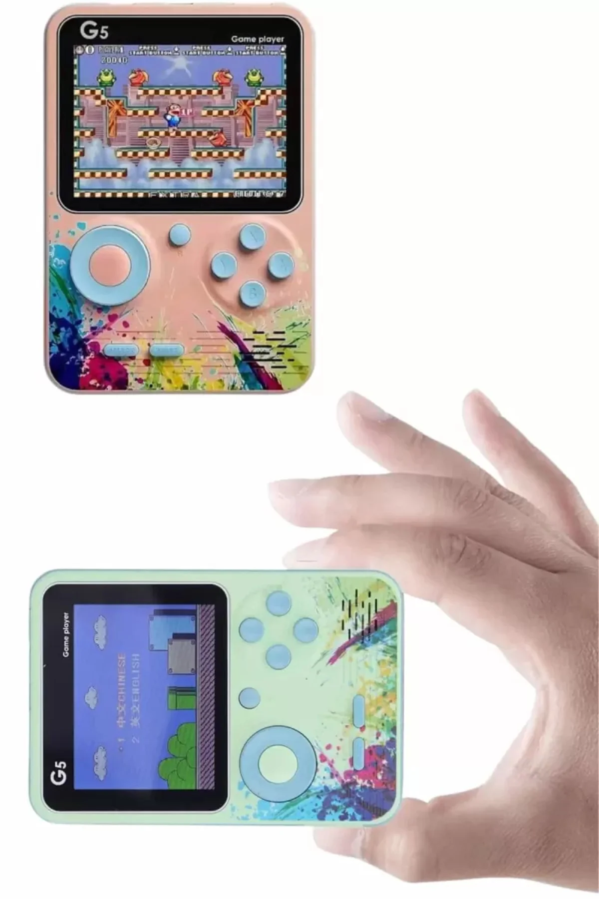 Game Box Oyun Konsolu 500 Retro Oyunlu Mini Taşınabilir 3 İnç