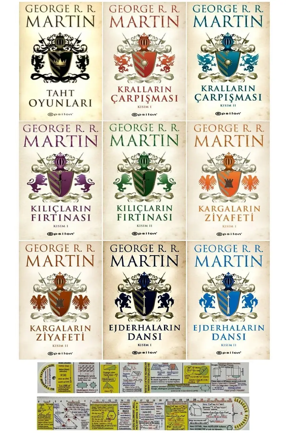 Game of Thones Taht Oyunları 9 Kitap Full Set George R. R. Martin