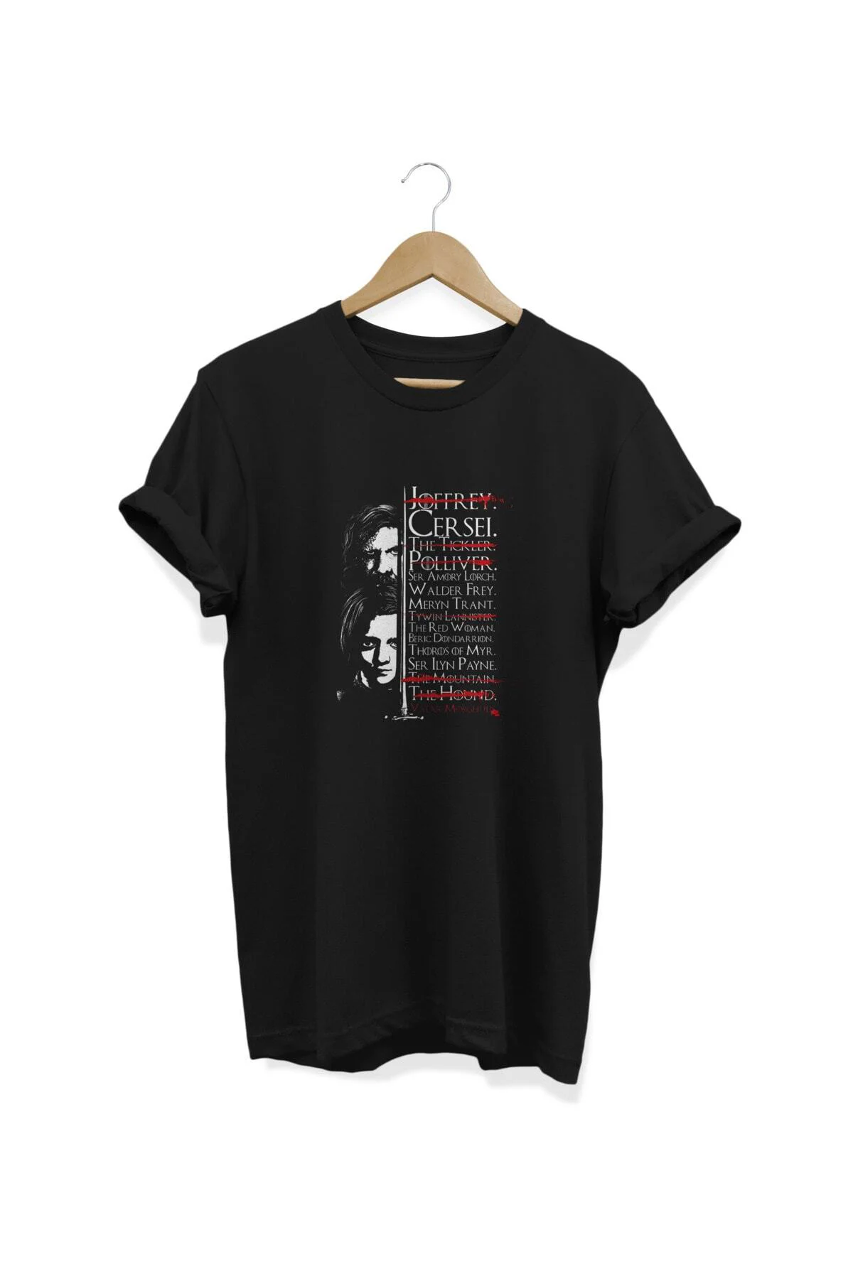 Game Of Thrones Arya Stark Ölüm Listesi T-shirt