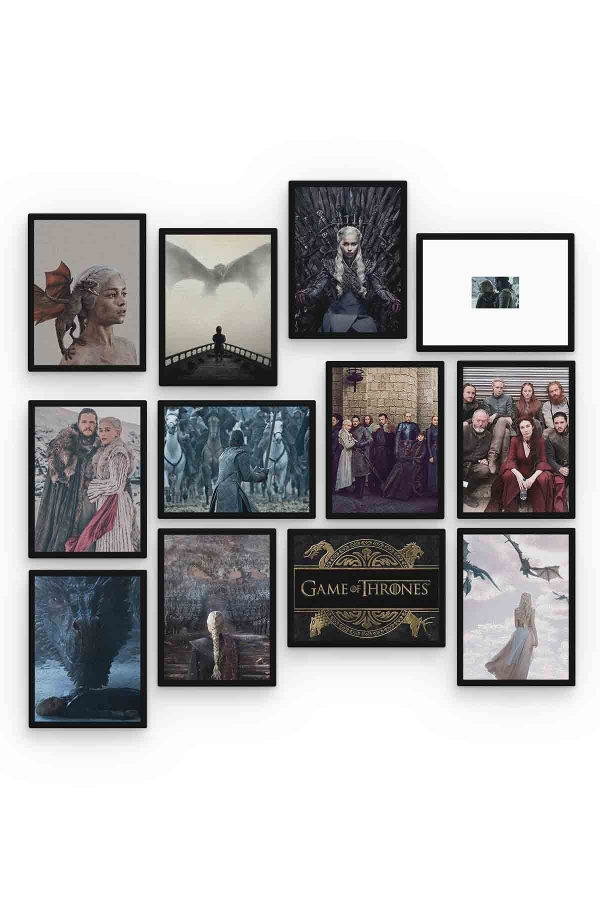 Game Of Thrones 12 Parça Mdf (ahşap) Tablo Ofis Boyu 
