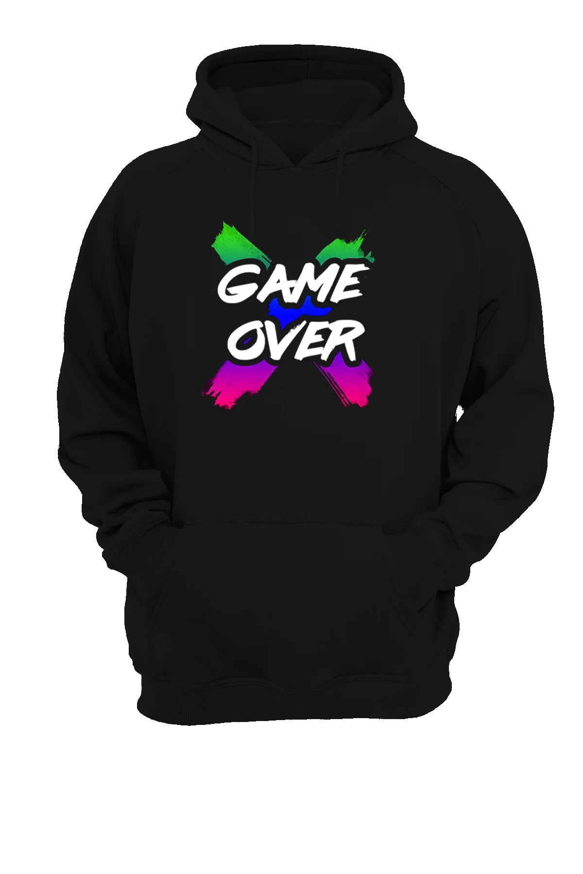 Game Over Baskılı, 3 iplik. Şardonlu, İçi Polar, Kalın, (600 gr.) Sweatshirt