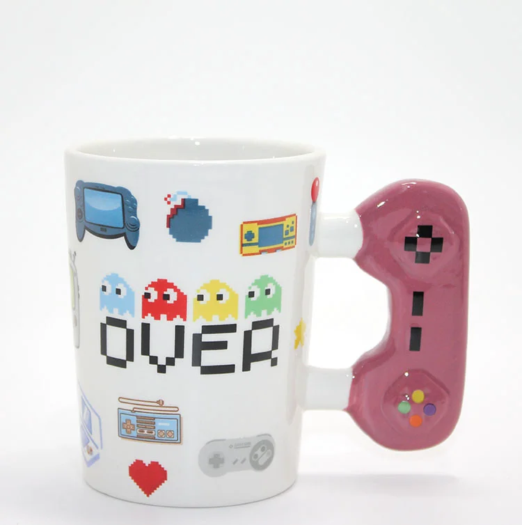 Game Over Temalı Porselen Kupa Bardak