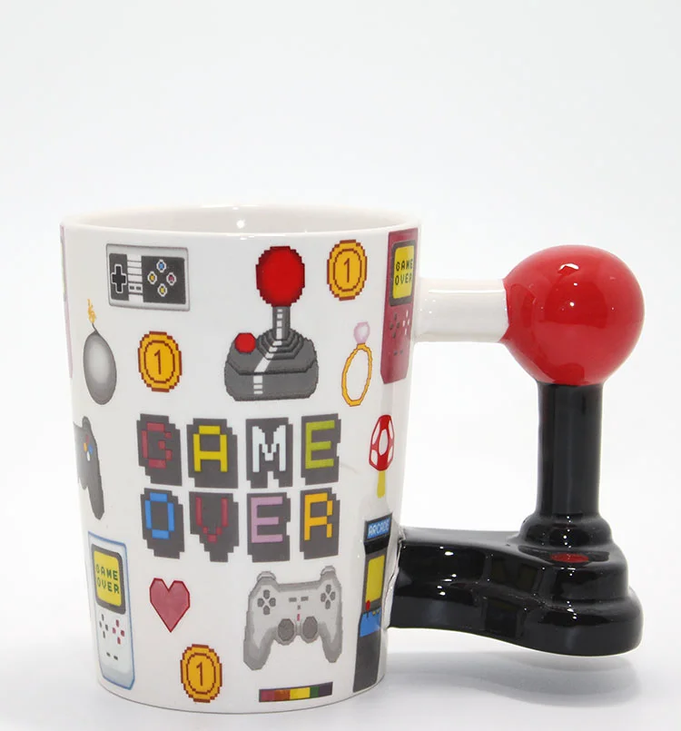 Game Over Temalı Porselen Kupa Bardak Model 4