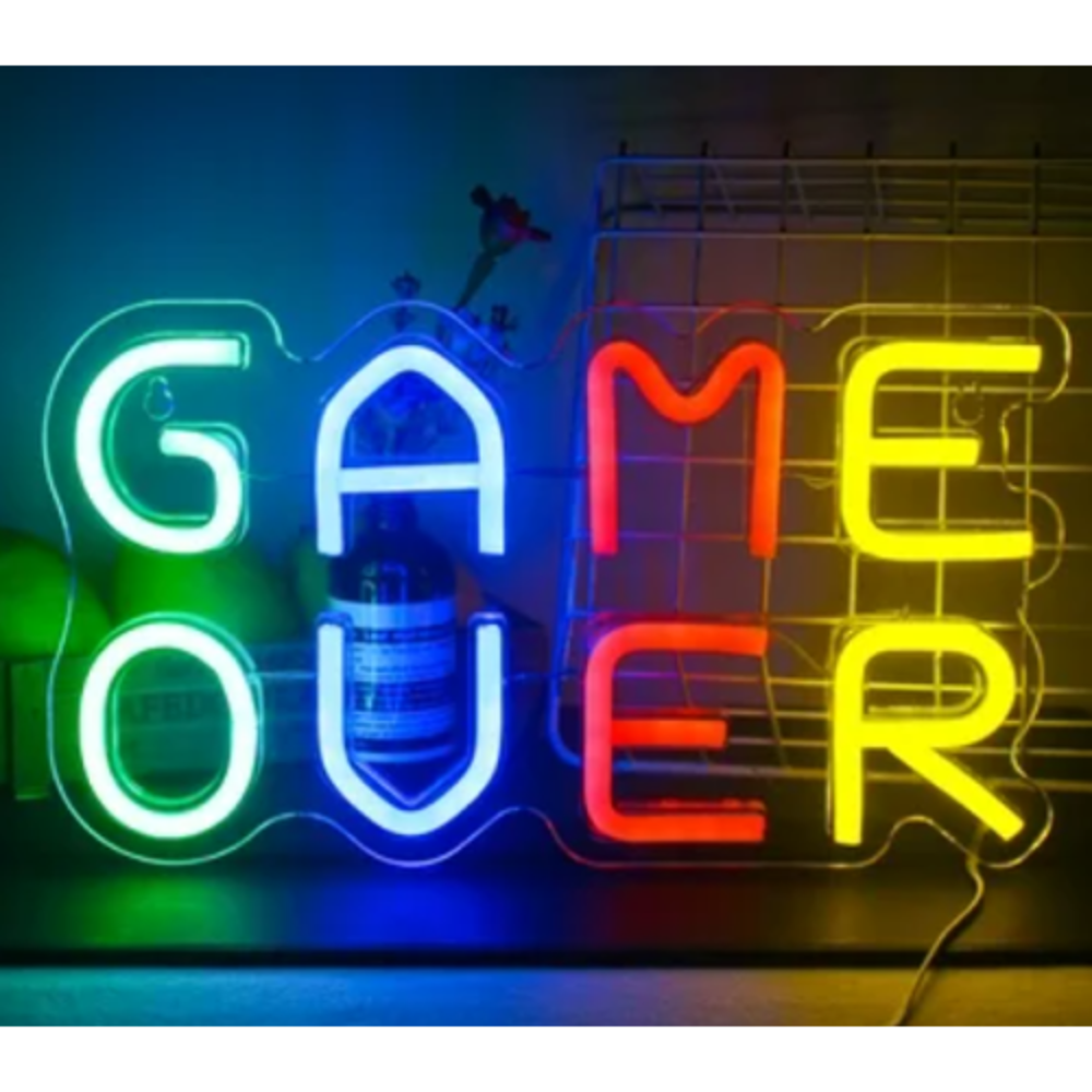 GAME OVER Yazılı Neon Led