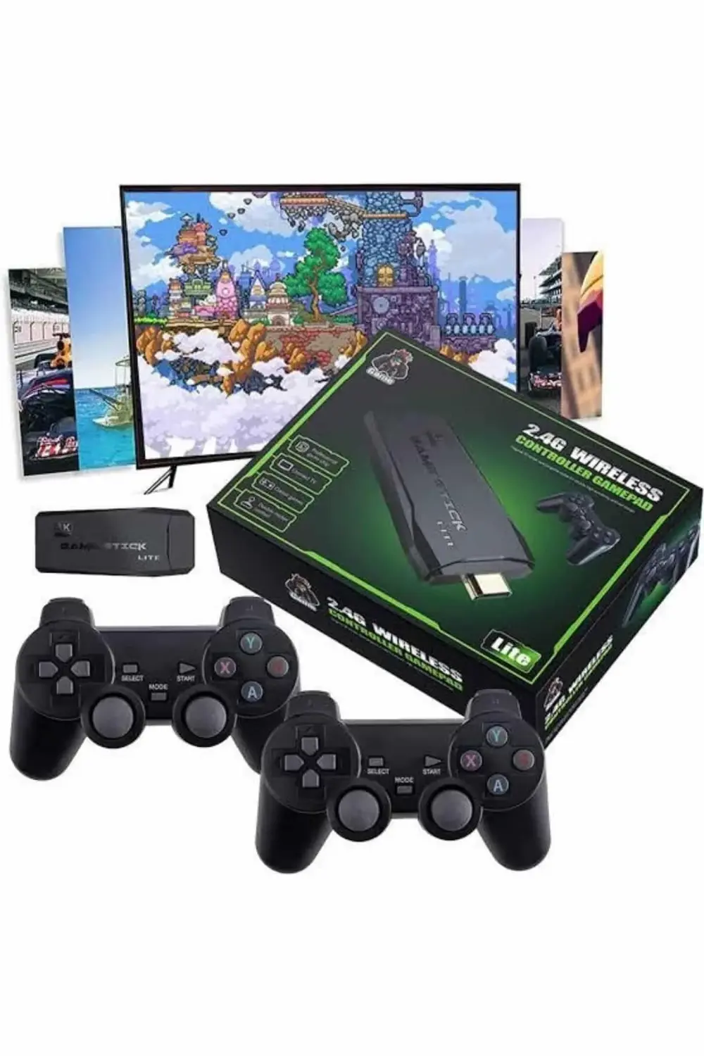 Game Stick 20000 Oyun Kablosuz Çift Kol Retro Oyunlar Game Stick