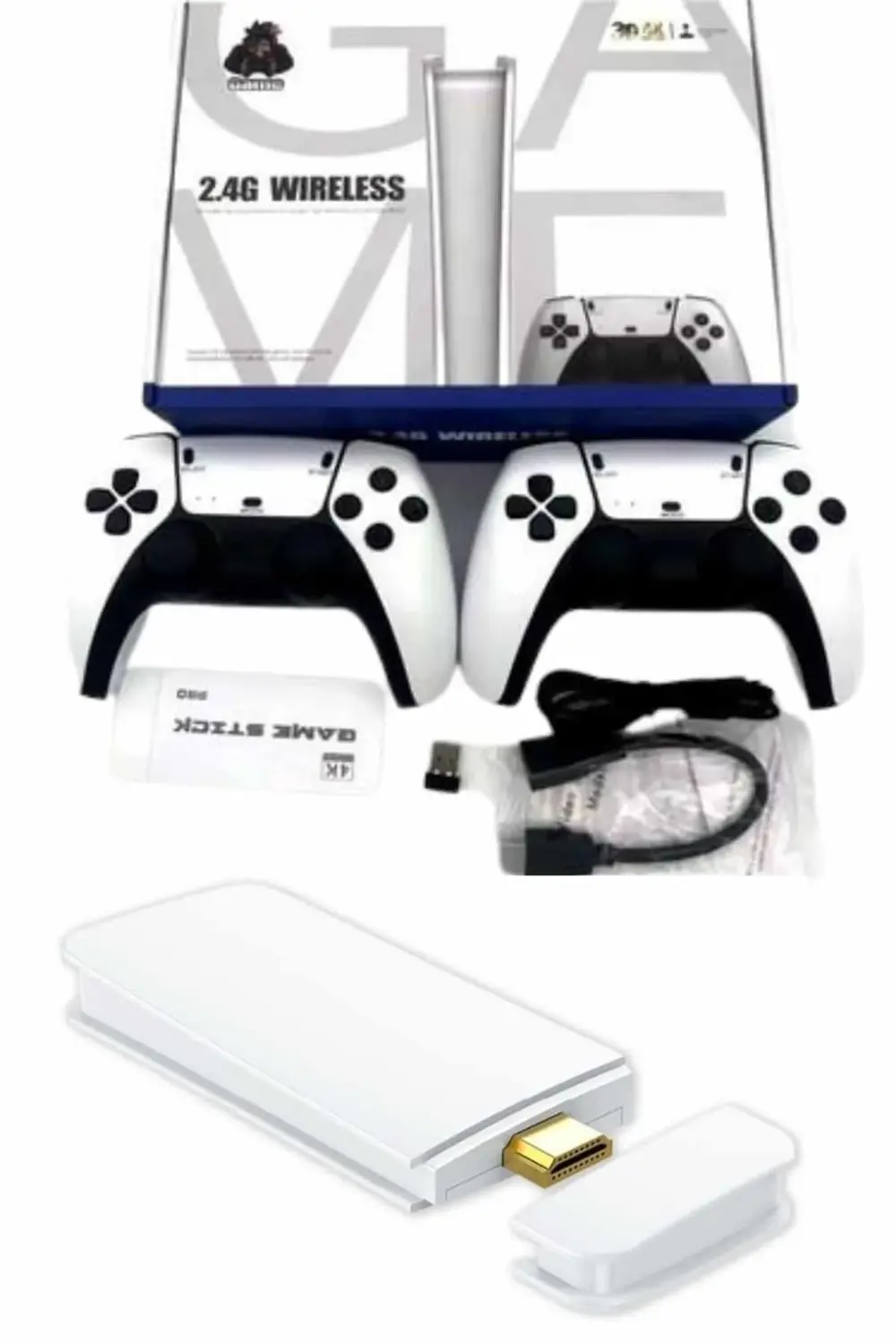 Game Stick 4K Retro Çift Kollu Atari Oyunlari +20000 Oyunlu Konso