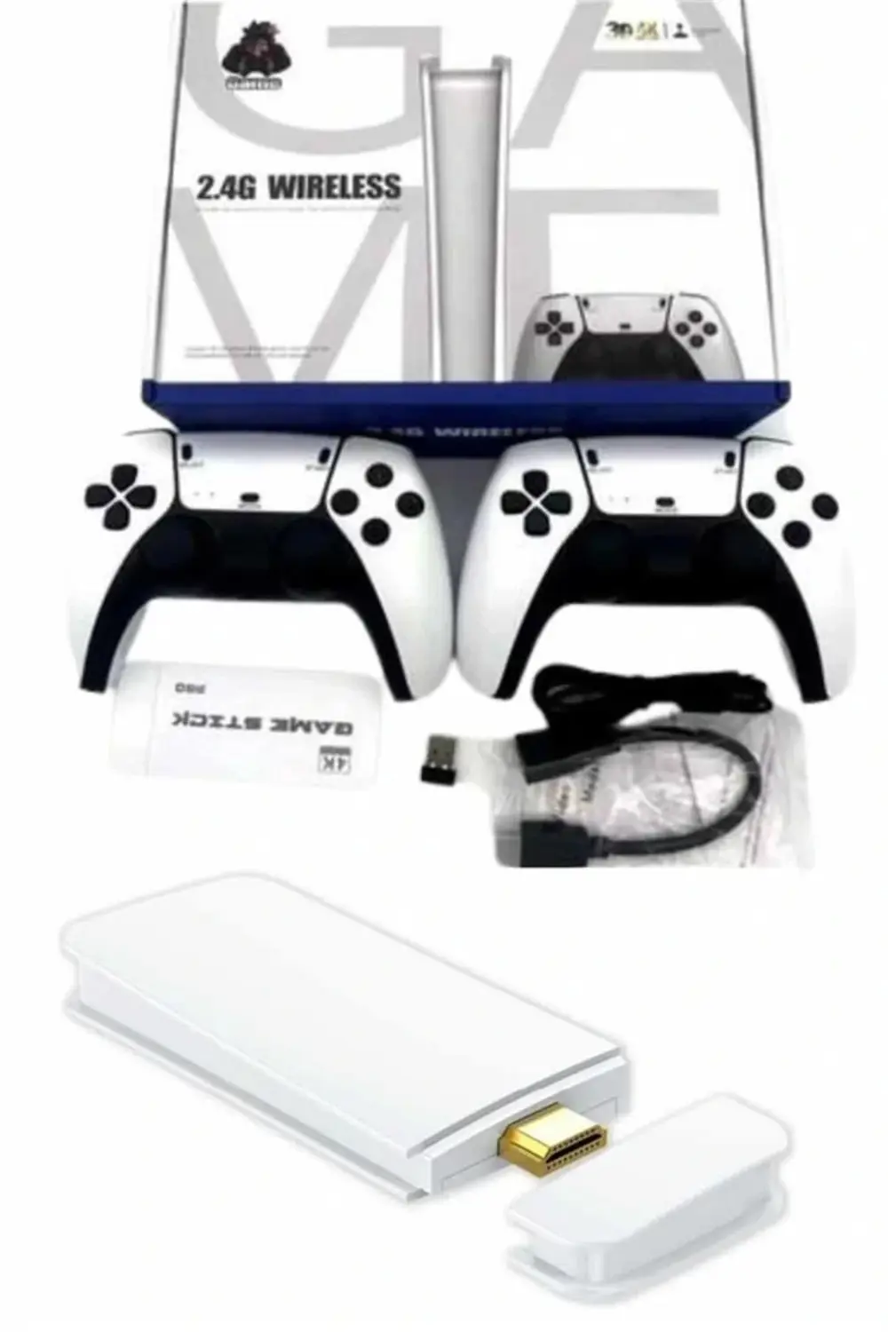 Game Stick 4K Retro Çift Kollu Atari Oyunlari +20000 Oyunlu Konso