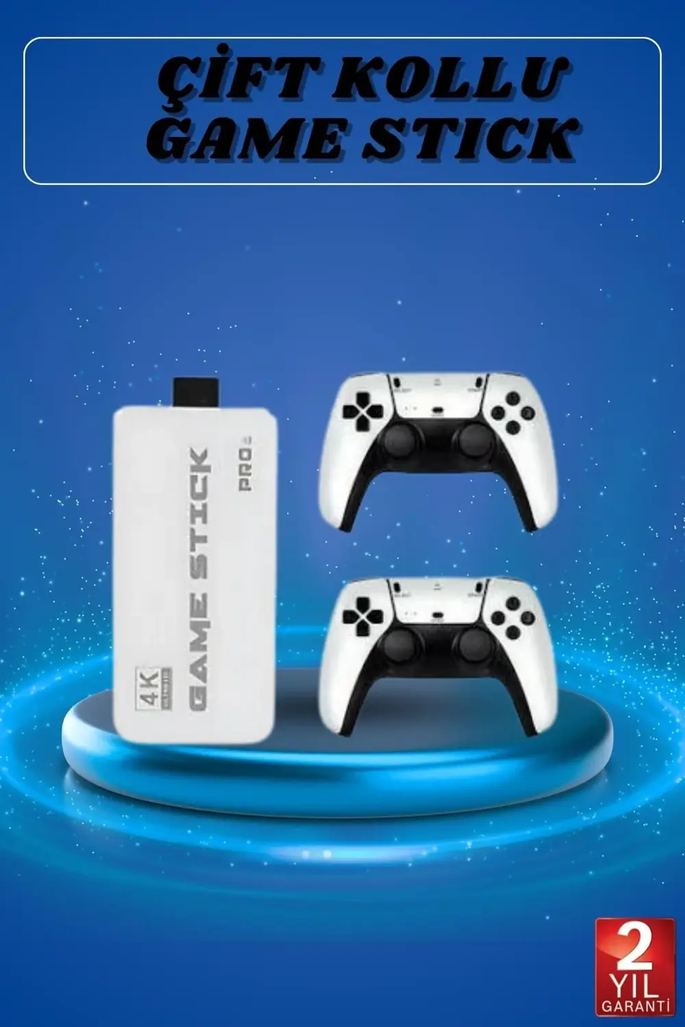 Game Stick 4K Retro Çift Kollu Atari Oyunlari +20000 Oyunlu Konso