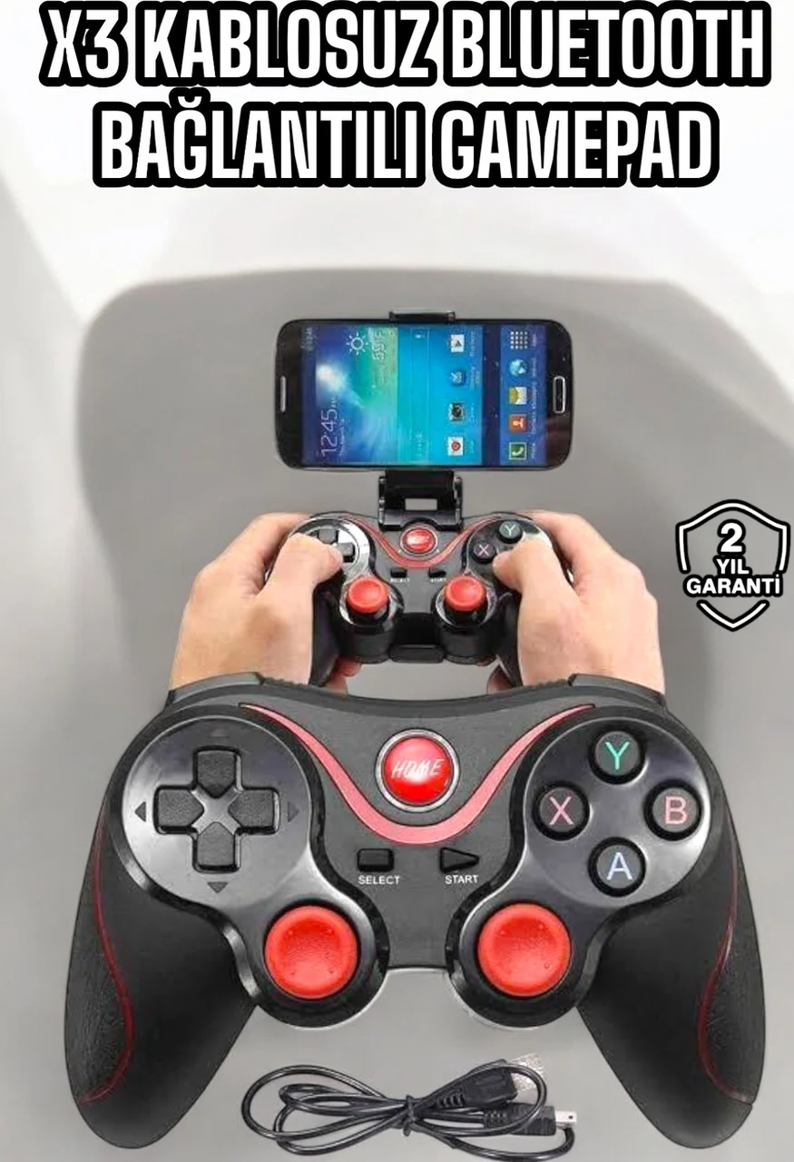 Game Stick Android Uyumlu Gamepad X3 Standlı Oyun Kolu Bluetooth 