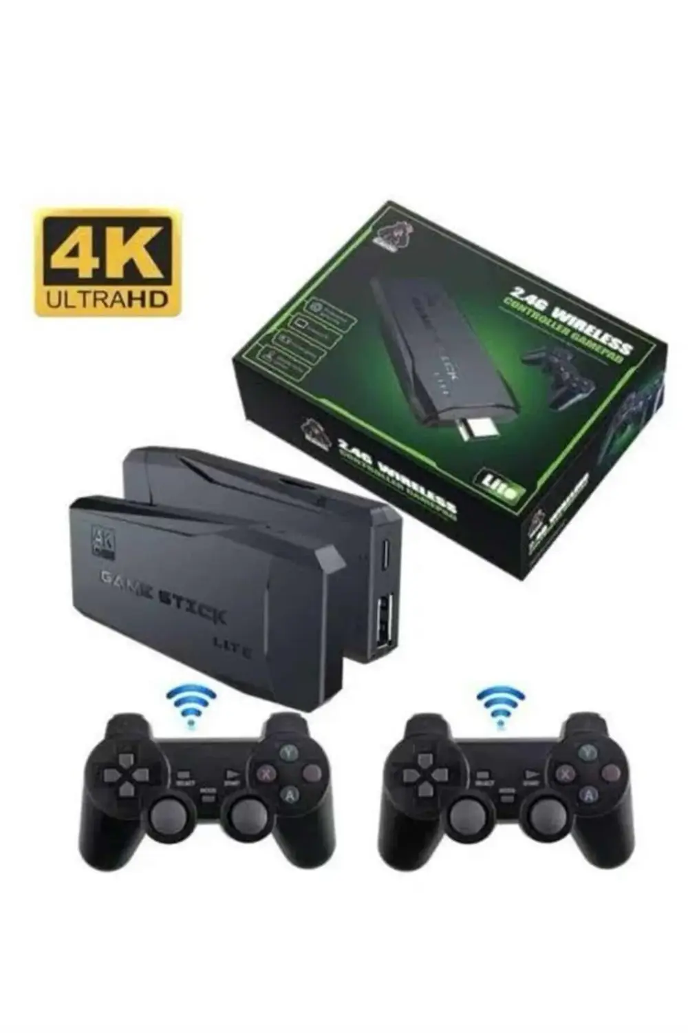 Game Stick El Atarisi 2.4g Kablosuz Çift Kol Oyunlar 4k Game Stic