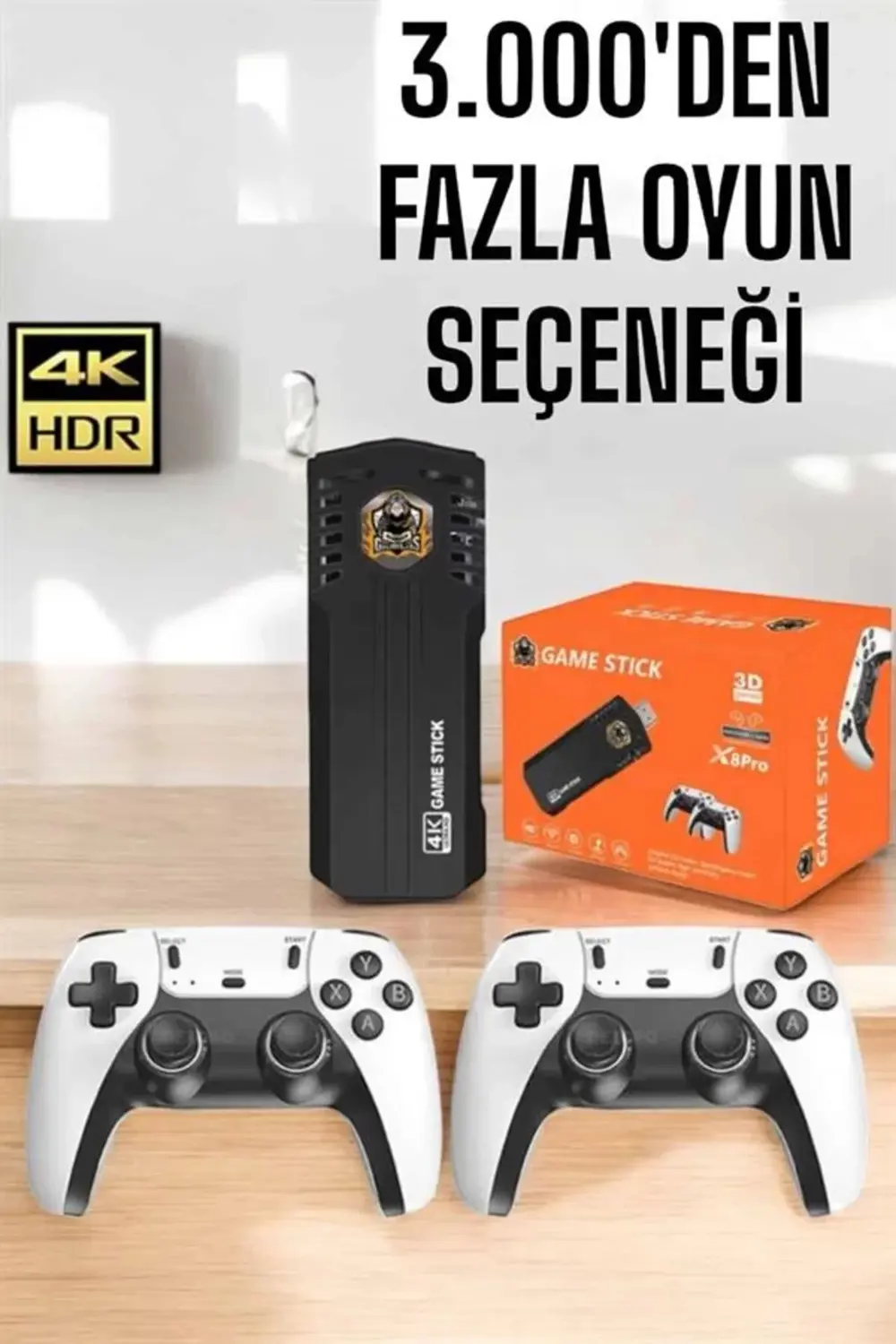 Game Stick Retro 8K ULTRA HD Video Oyun Konsolu Android Tv Özelli