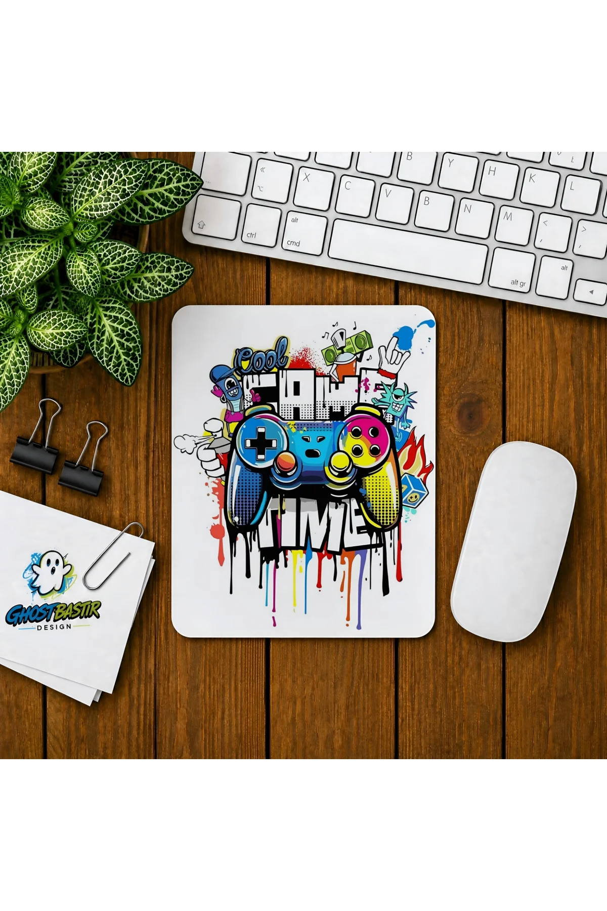 Game Time Baskılı Oyuncu Mousepad 077