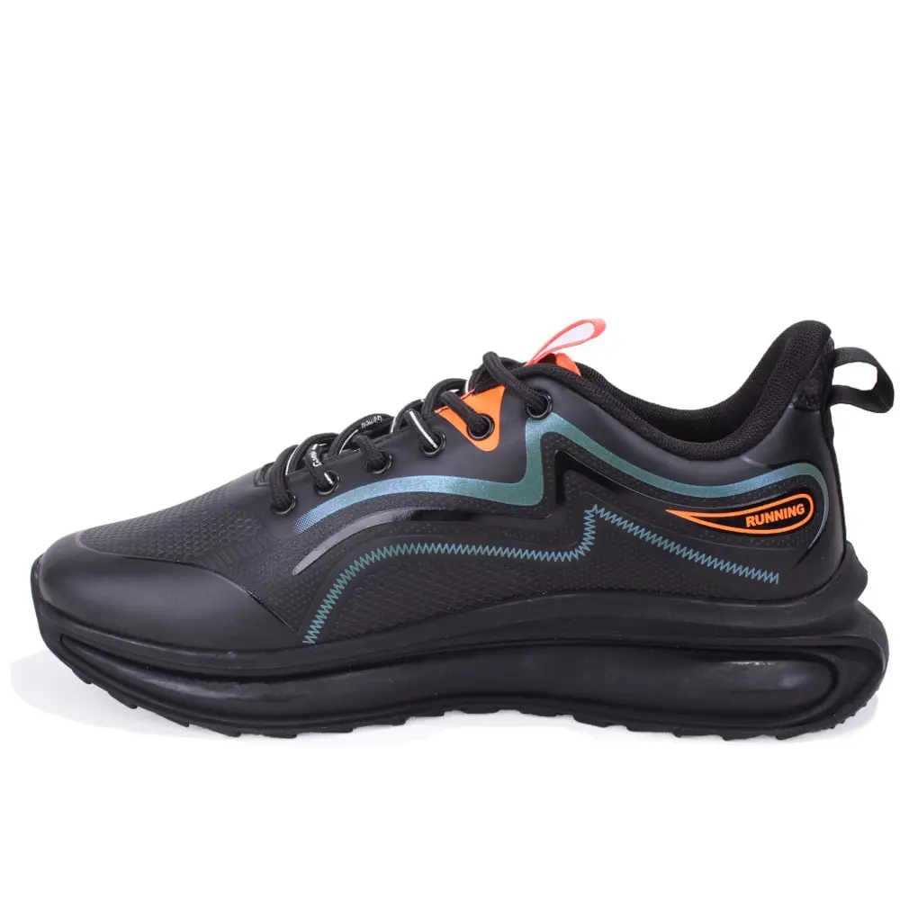 Gamelu 25KM Crazy Siyah Oranj Ortopedik Günlük Erkek Spor Ayakkab