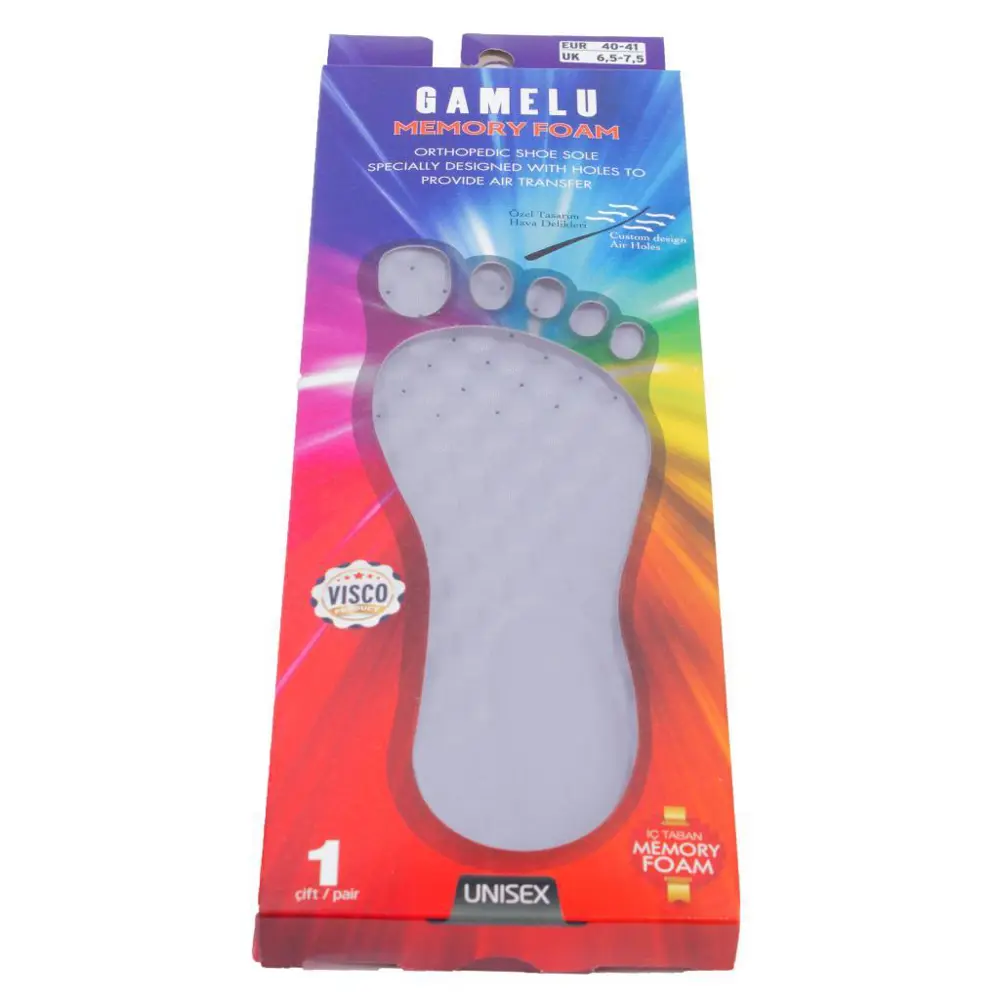 Gamelu MOSTM900GR Gri Unisex Memory Foam Visco Spor Ayakkabı Orto