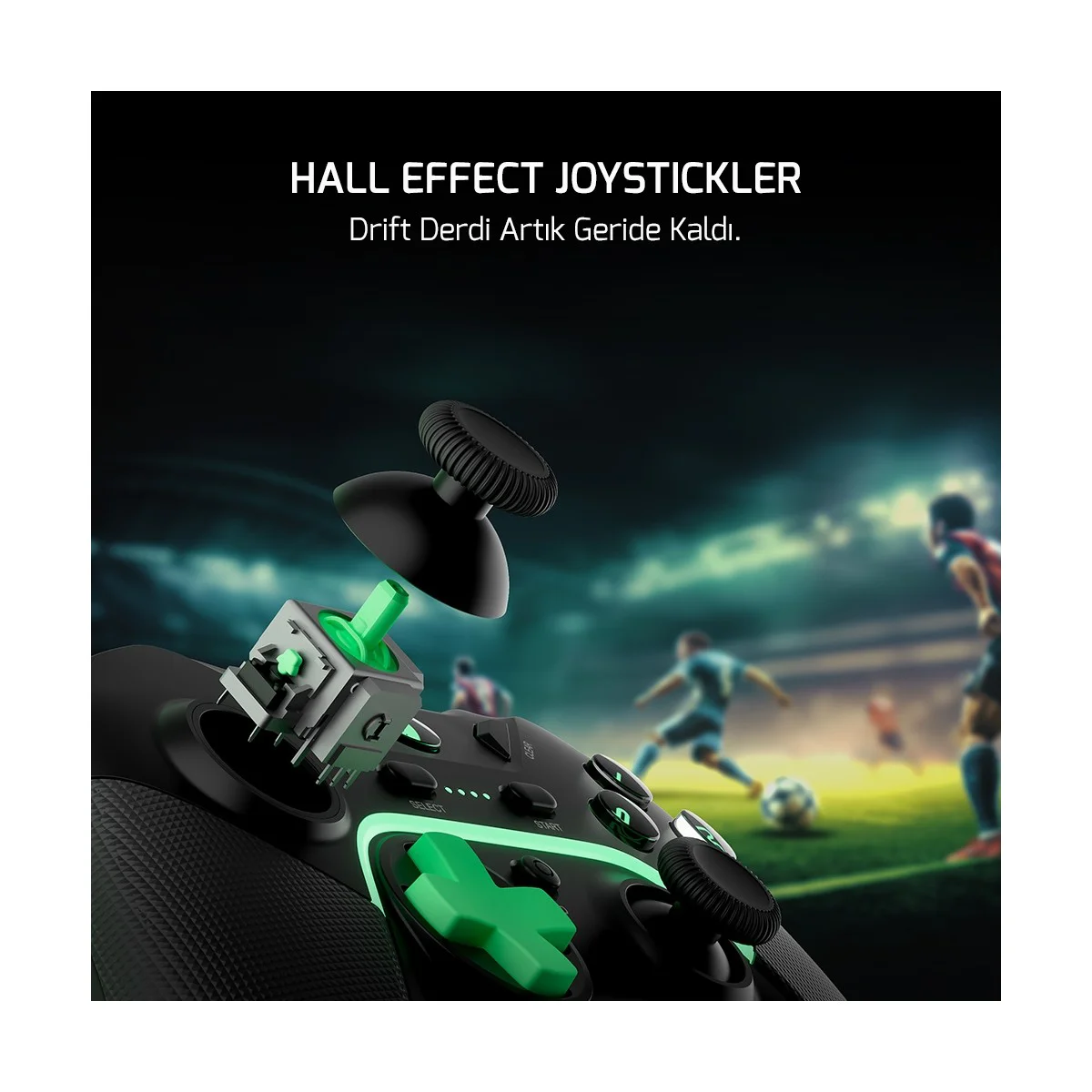 Gamepower Vitrus Hall Effect Joystickli Kablosuz Siyah Gamepad (2.4g/bluetooth) (Pc Uyumlu) Fiyatı, Yorumları ve Özellikleri