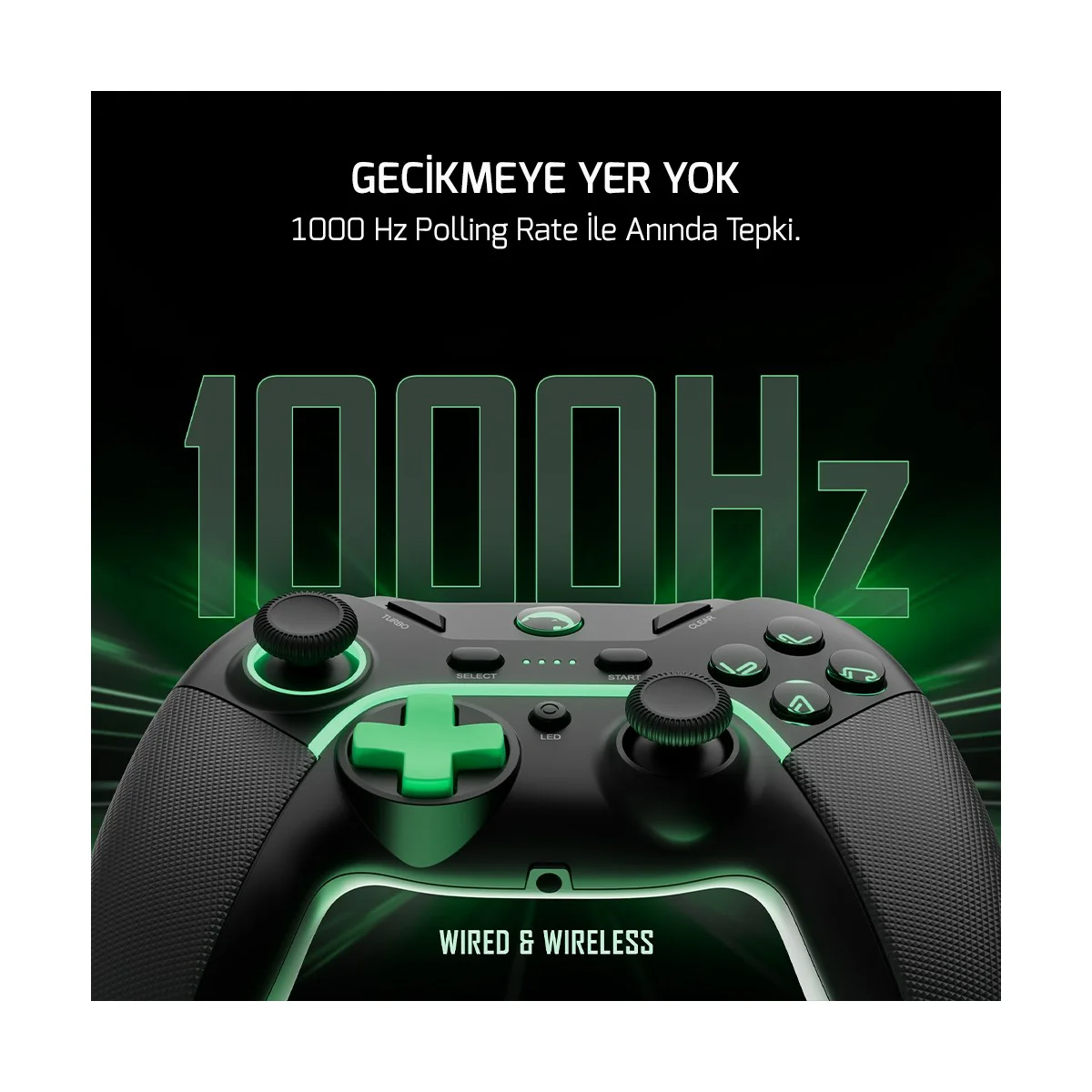 Gamepower Vitrus Hall Effect Joystickli Kablosuz Siyah Gamepad (2.4g/bluetooth) (Pc Uyumlu) Fiyatı, Yorumları ve Özellikleri