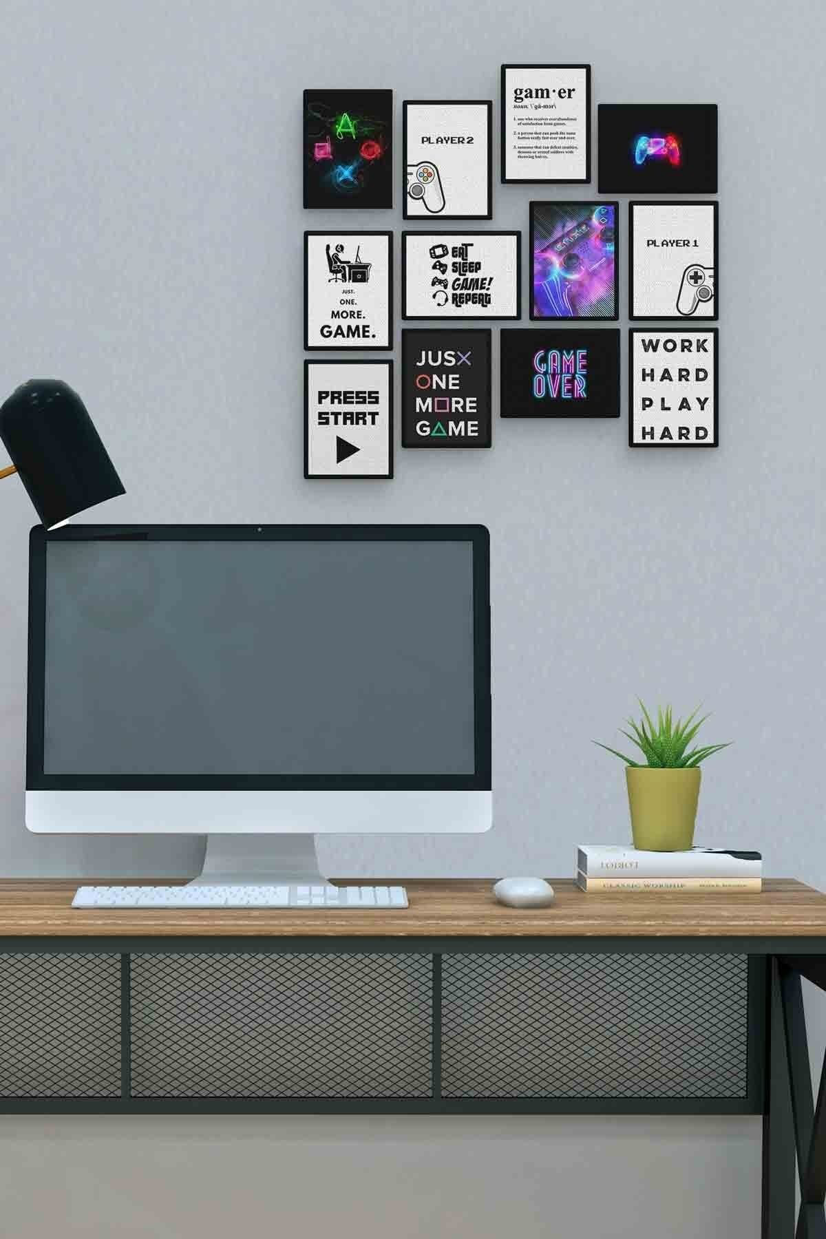 Gamer 12 Parça Mdf (ahşap) Tablo Ofis Boyu 