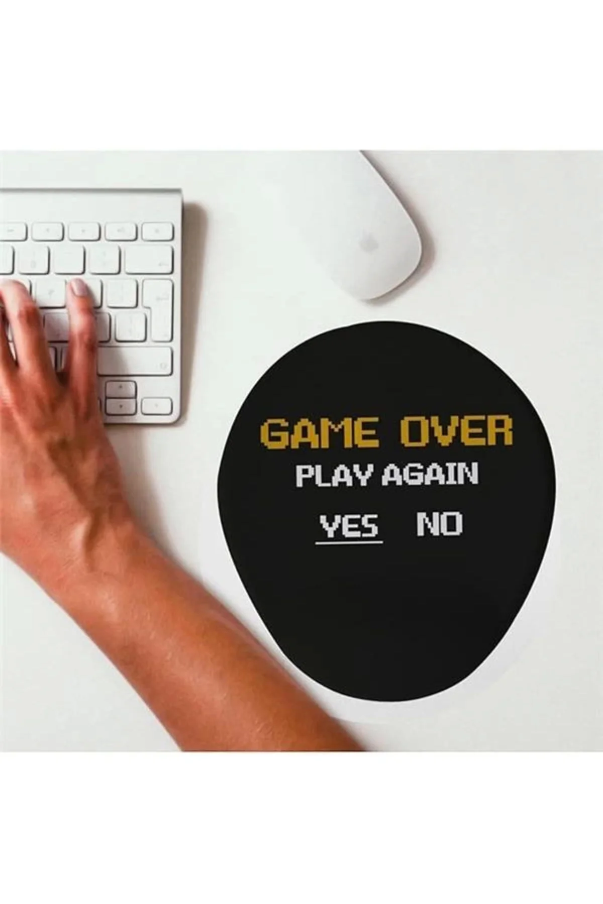 Gamer Sevgiliye Hediye Game Over Tasarımlı Mouse Altlığı Mouse Pa