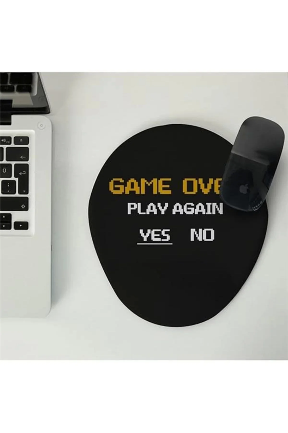 Gamer Sevgiliye Hediye Game Over Tasarımlı Mouse Altlığı Mouse Pa