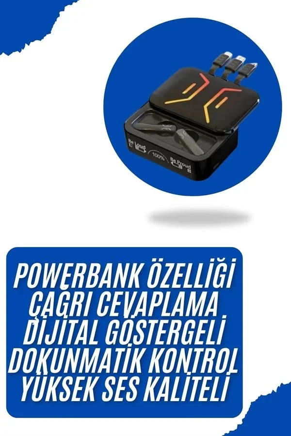 Gaming Bluetooth Kulaklık Dahili Powerbank Kablolu Düşük Gecikmeli Bluetooth 5.2 - Lisinya
