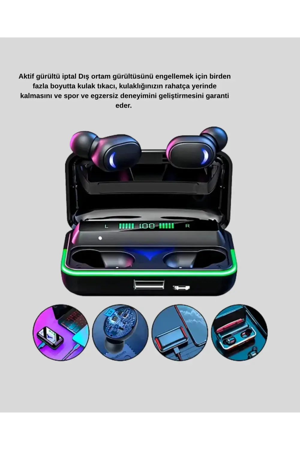 Gaming Bluetooth Kulaklık 800mAh Powerbank Düşük Gecikmeli