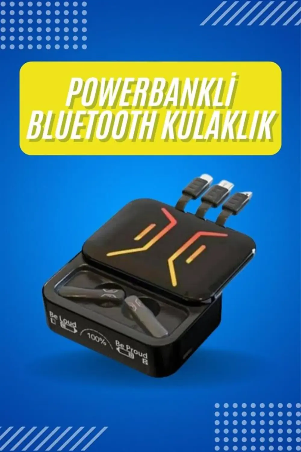 Gaming Bluetooth Kulaklık Dahili Powerbank Kablolu Düşük Gecikmel