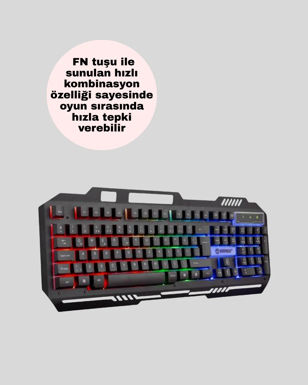 Gaming Klavye Mouse – Çatışmasız Tuş, Hızlı Tepki Süresi