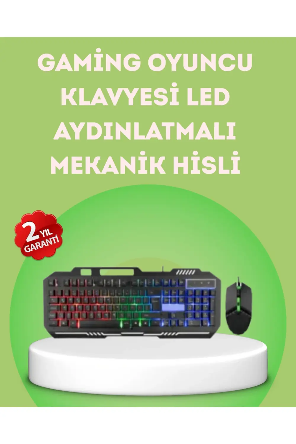 Gaming Klavye ve Mouse Seti PG8018 – Dayanıklı Tuşlar, Hızlı Komu