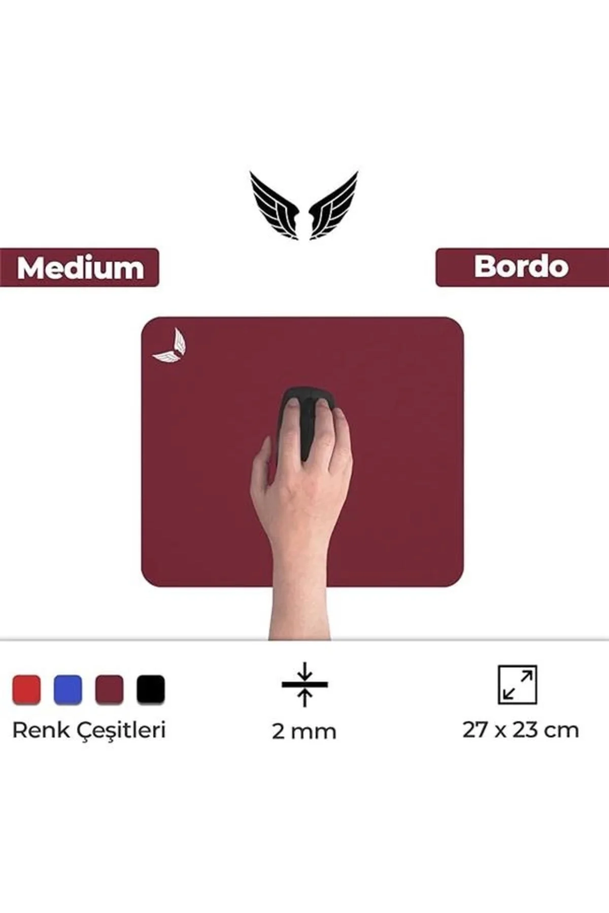 Gaming Oyuncu Gamer Mouse Pad 27x23, Kaymaz Taban Orta Boy Medium