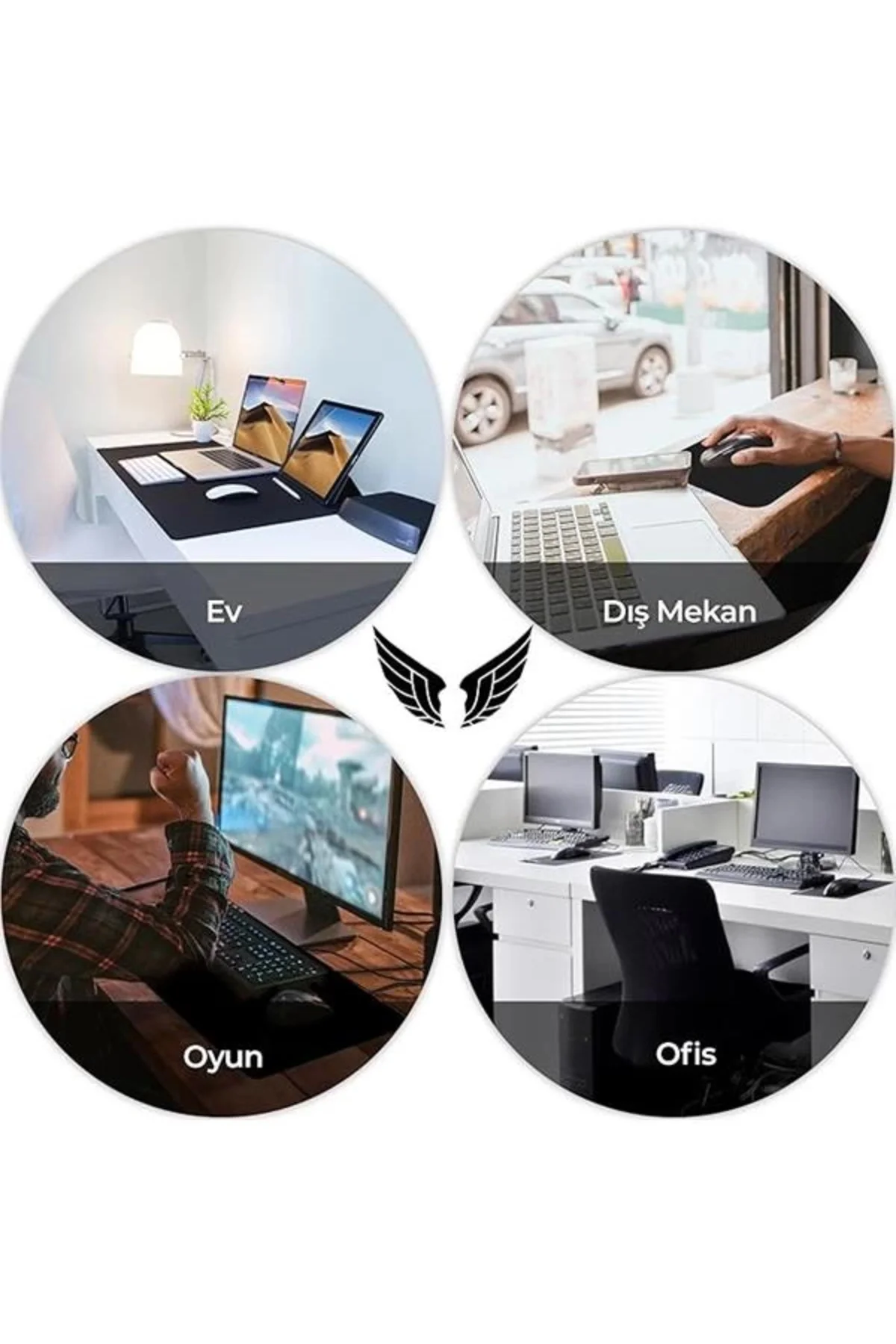 Gaming Oyuncu Gamer Mouse Pad 27x23, Kaymaz Taban Orta Boy Medium