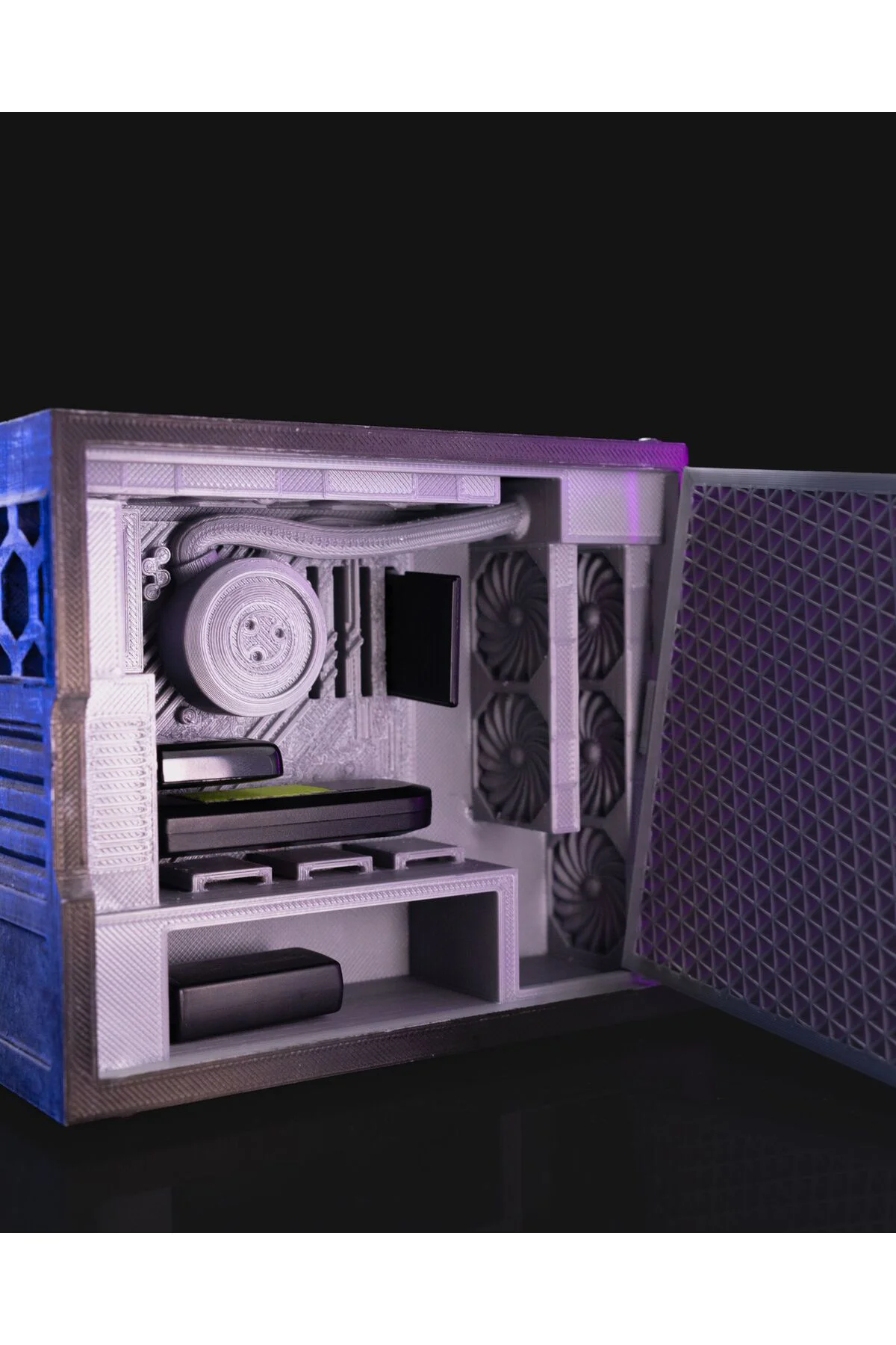 Gaming PC Oyuncu Bilgisayar Kasası USB SD Kart Kutusu Düzenleyici