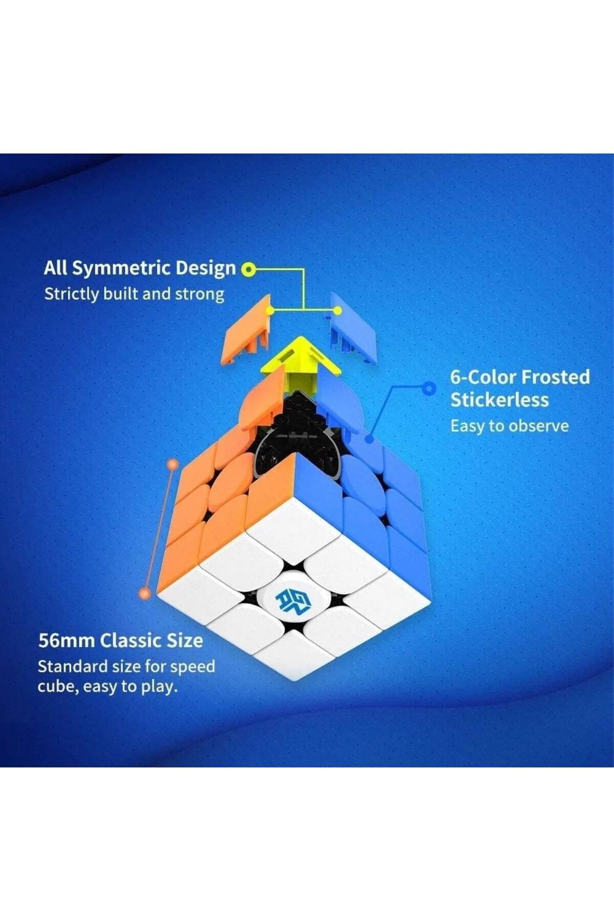GAN 356 RS 3x3 Profesyonel Rubik Küpü Stickerless Speed Cube