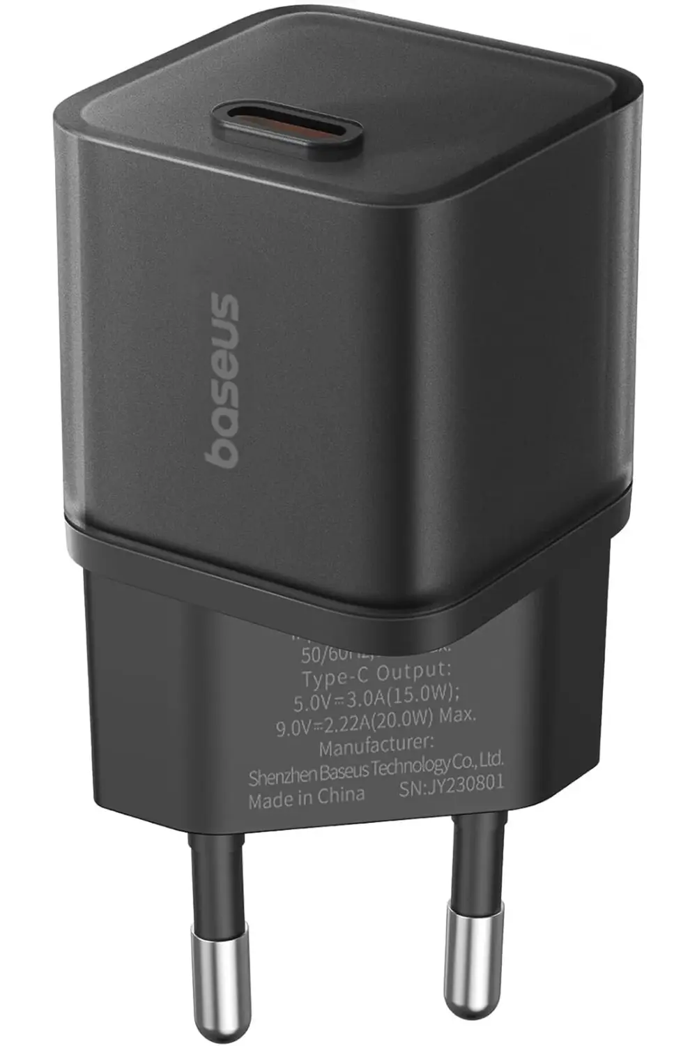 GaN5S Hızlı Şarj Adaptörü 1C, 20W EU, Siyah newprh 1063348