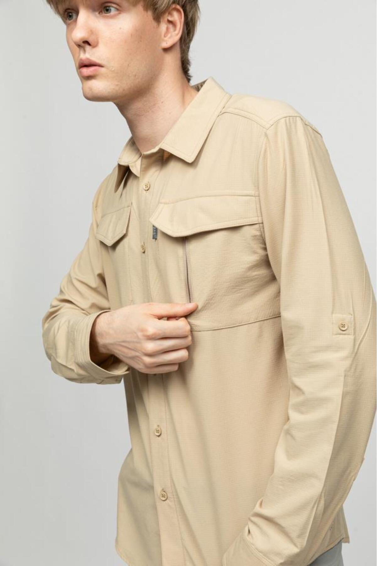 2As Gander Erkek Gömlek Bej