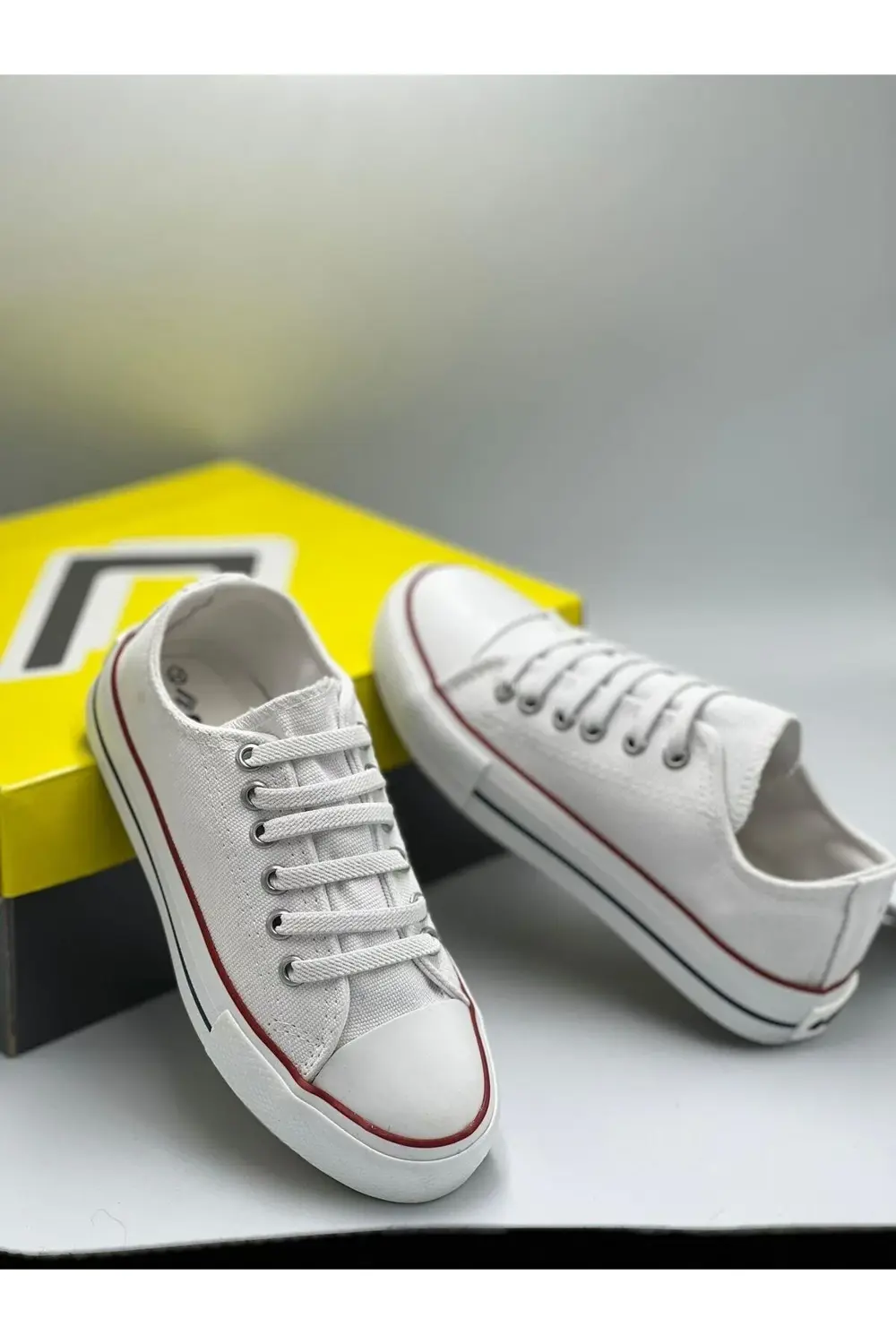 Garantili Kız Çocuk Lastik Bağcıklı Çocuk Convers Siyah Beyaz 26-