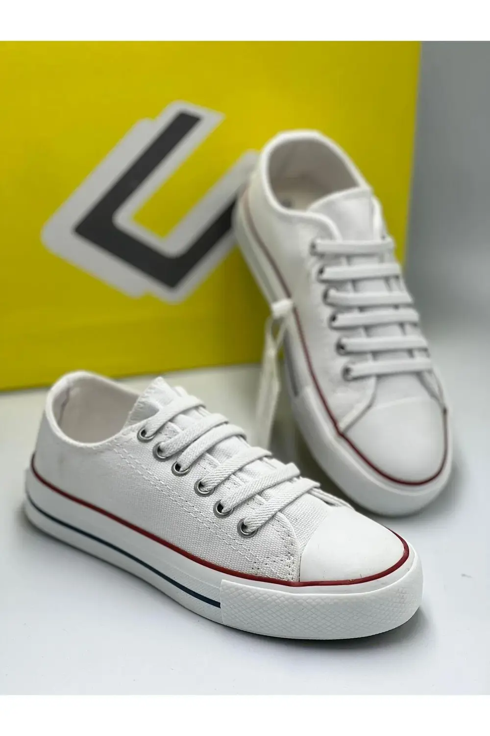 Garantili Kız Çocuk Lastik Bağcıklı Çocuk Convers Siyah Beyaz 26-