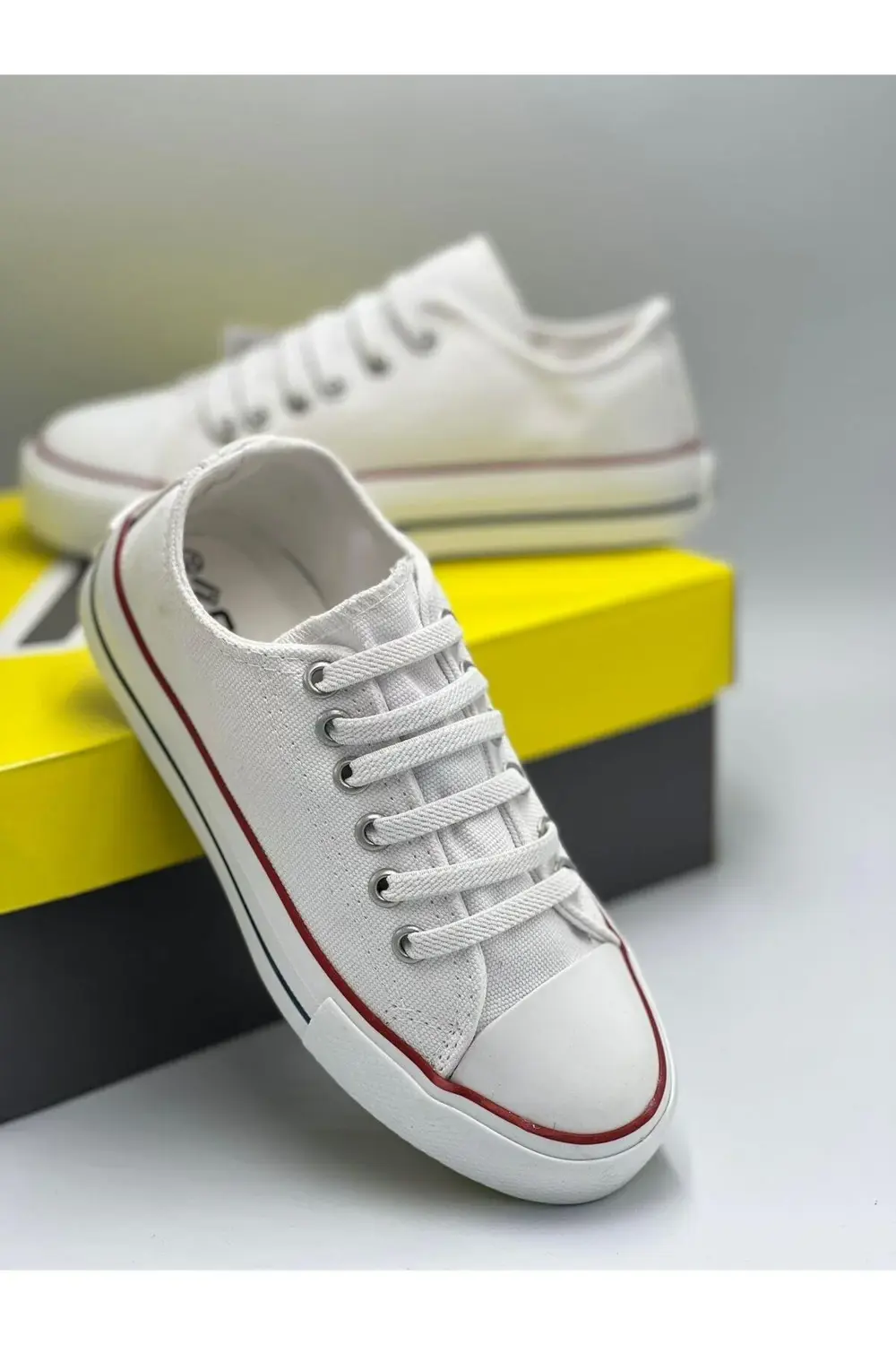 Garantili Kız Çocuk Lastik Bağcıklı Çocuk Convers Siyah Beyaz 26-